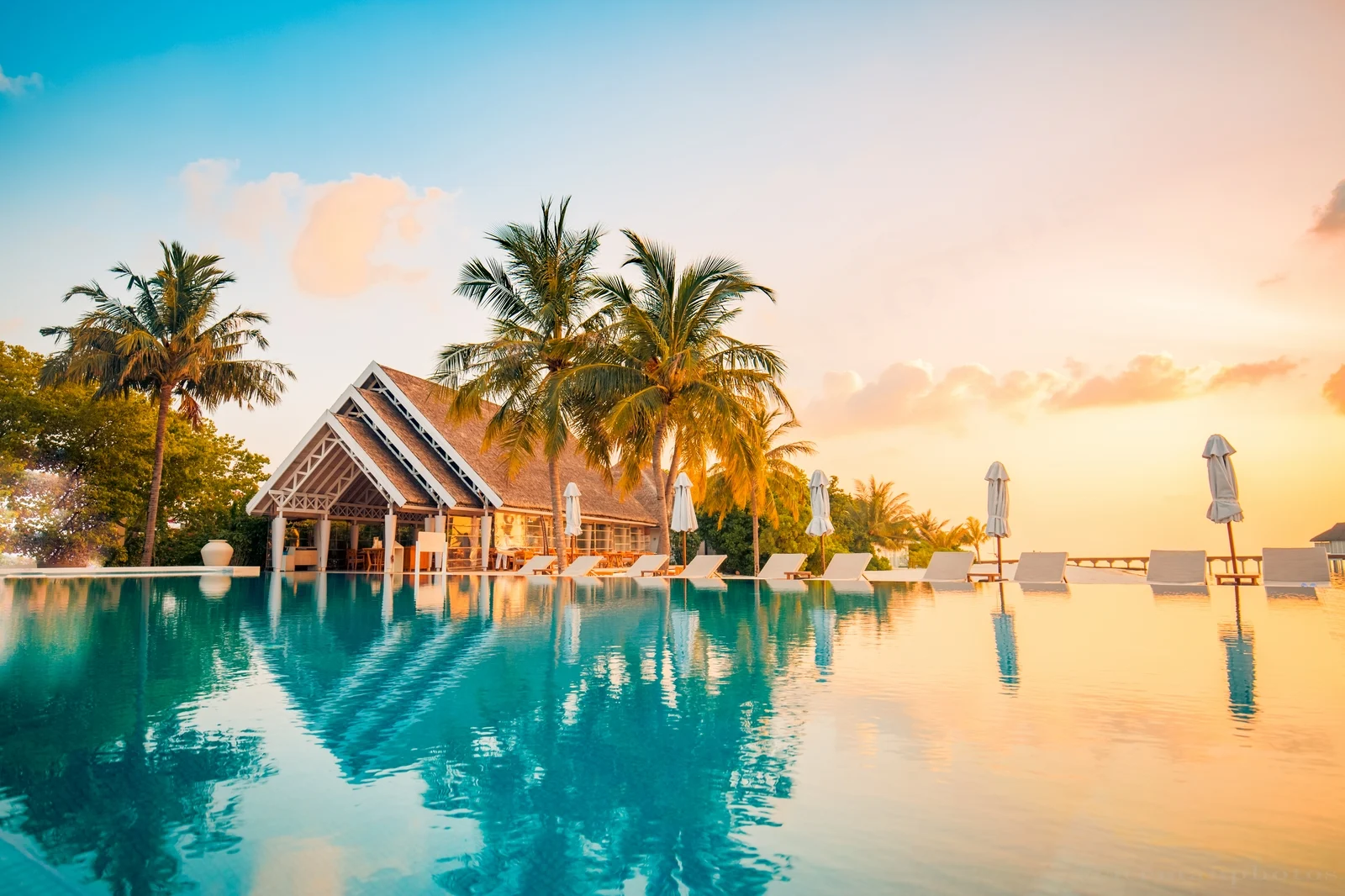 lux south ari atoll senses pool with tranquil lagoon facing ambience
