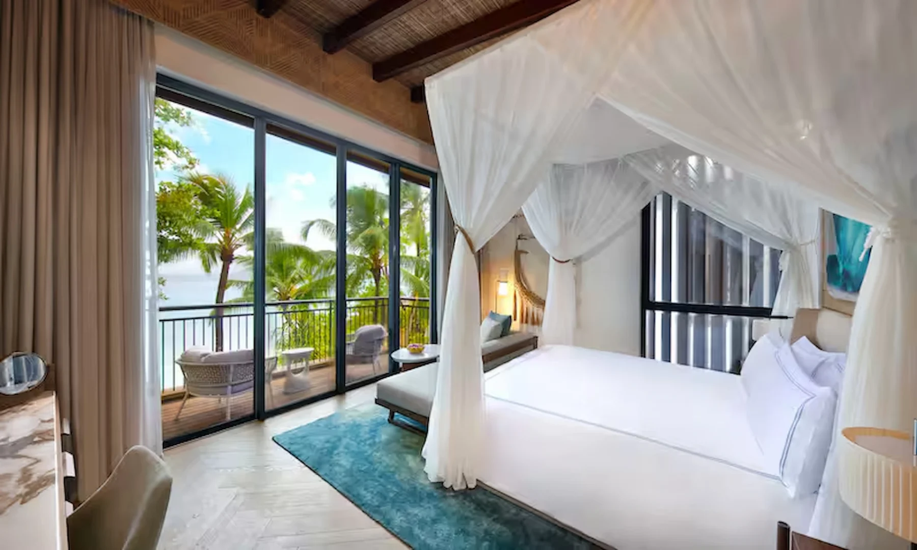 mango house seychelles one-bedroom suite with ocean view and king bed