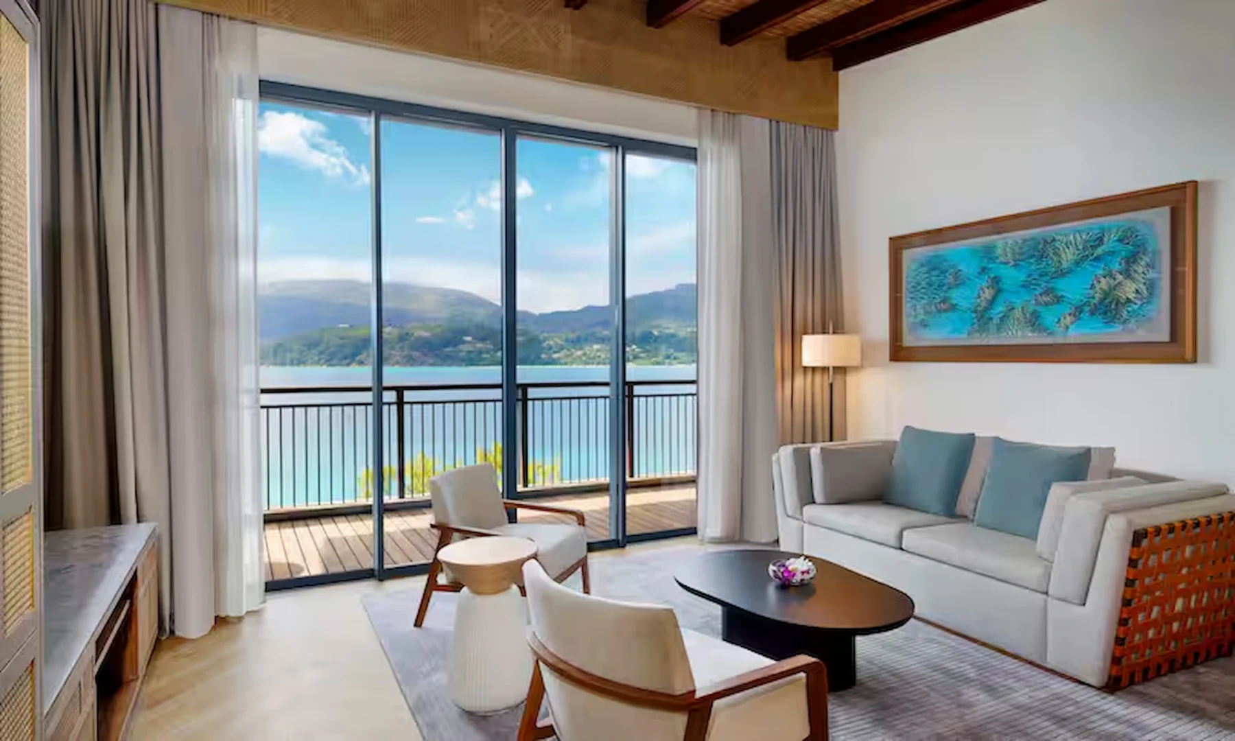 mango house seychelles one-bedroom suite with ocean view lounge