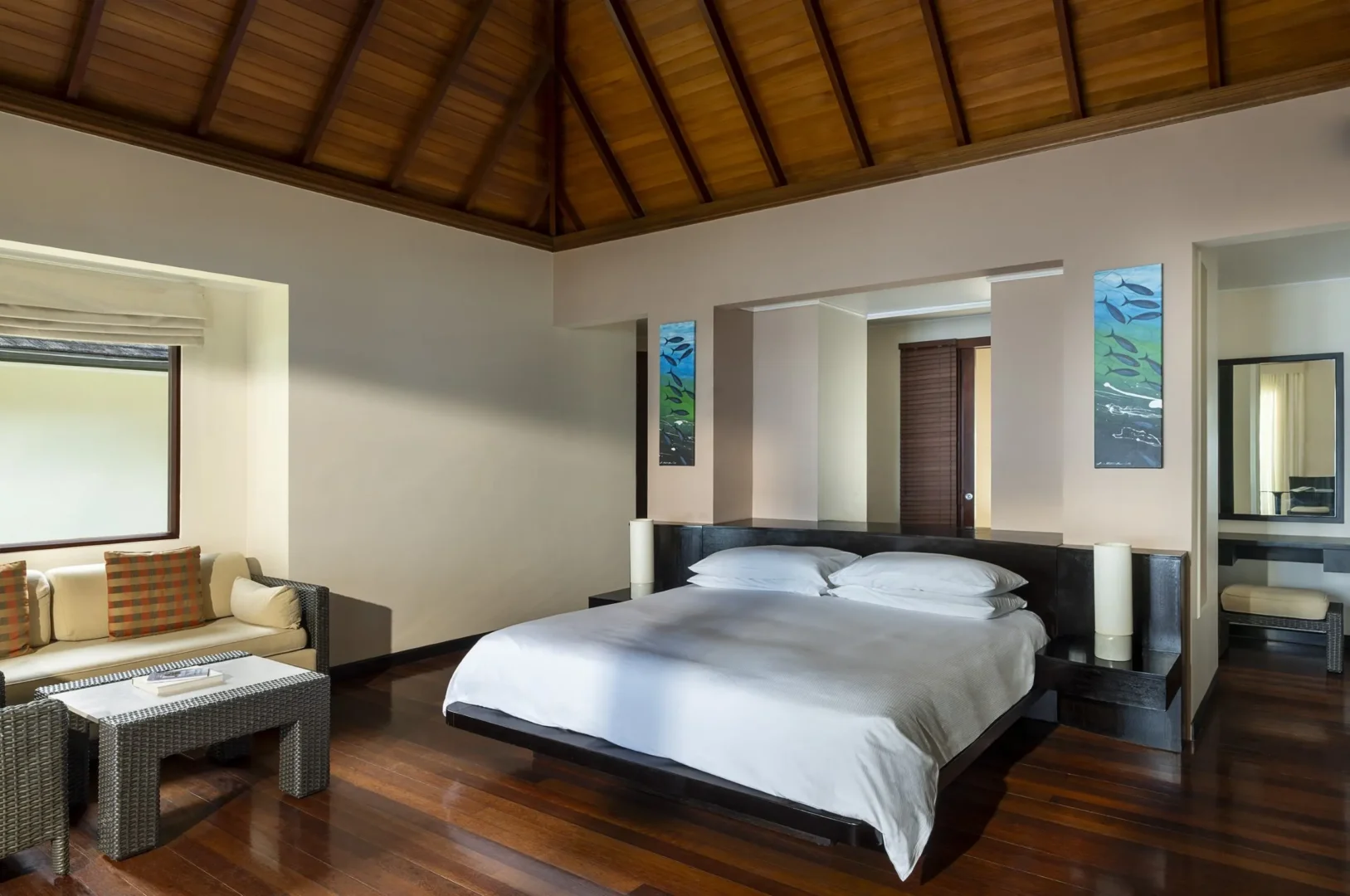 niva labriz seychelles beach villa bedroom with king bed and ocean view