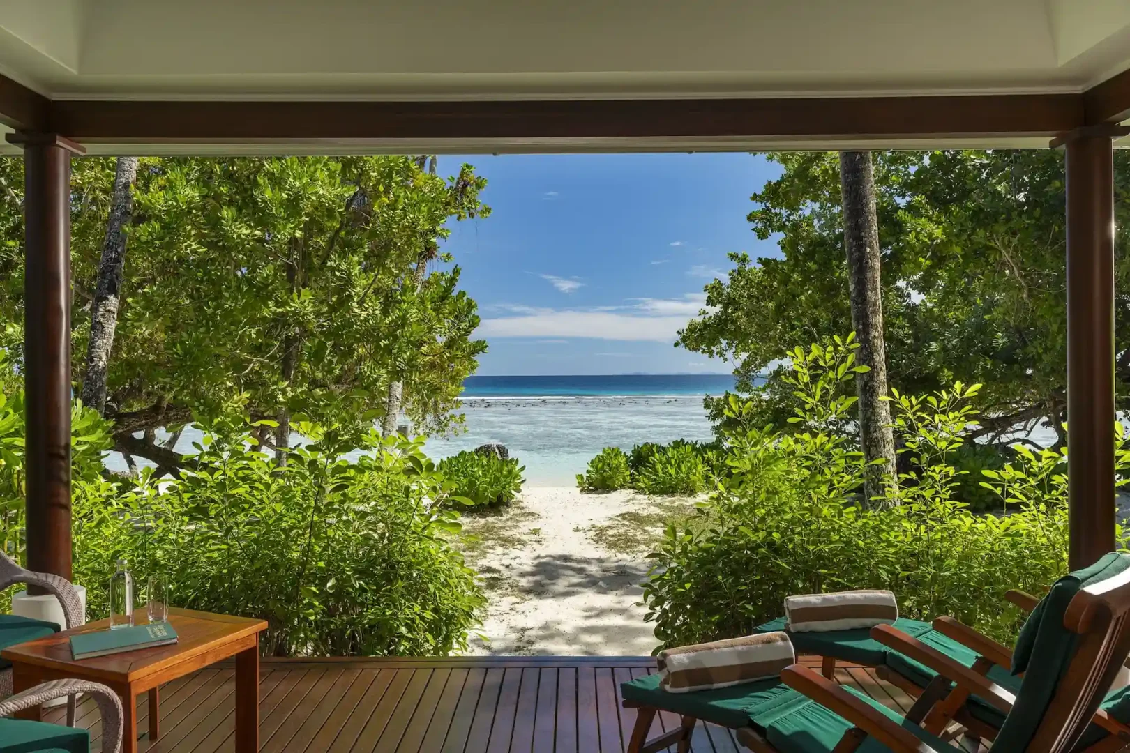 niva labriz seychelles beach villa with garden plunge pool and view of the beach and ocean