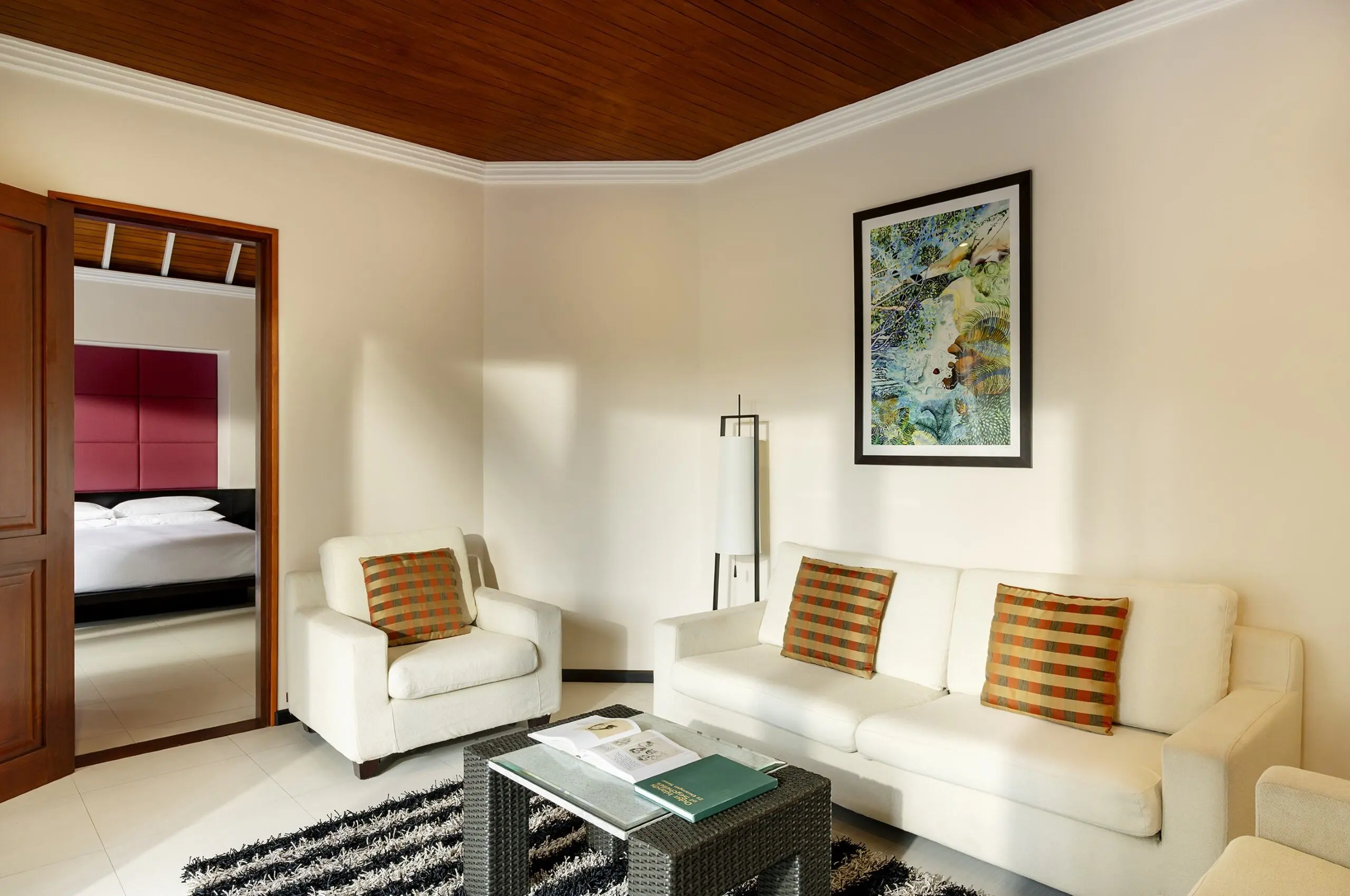 niva labriz seychelles beach villa with garden plunge pools lounge area with sun loungers and tropical surroundings