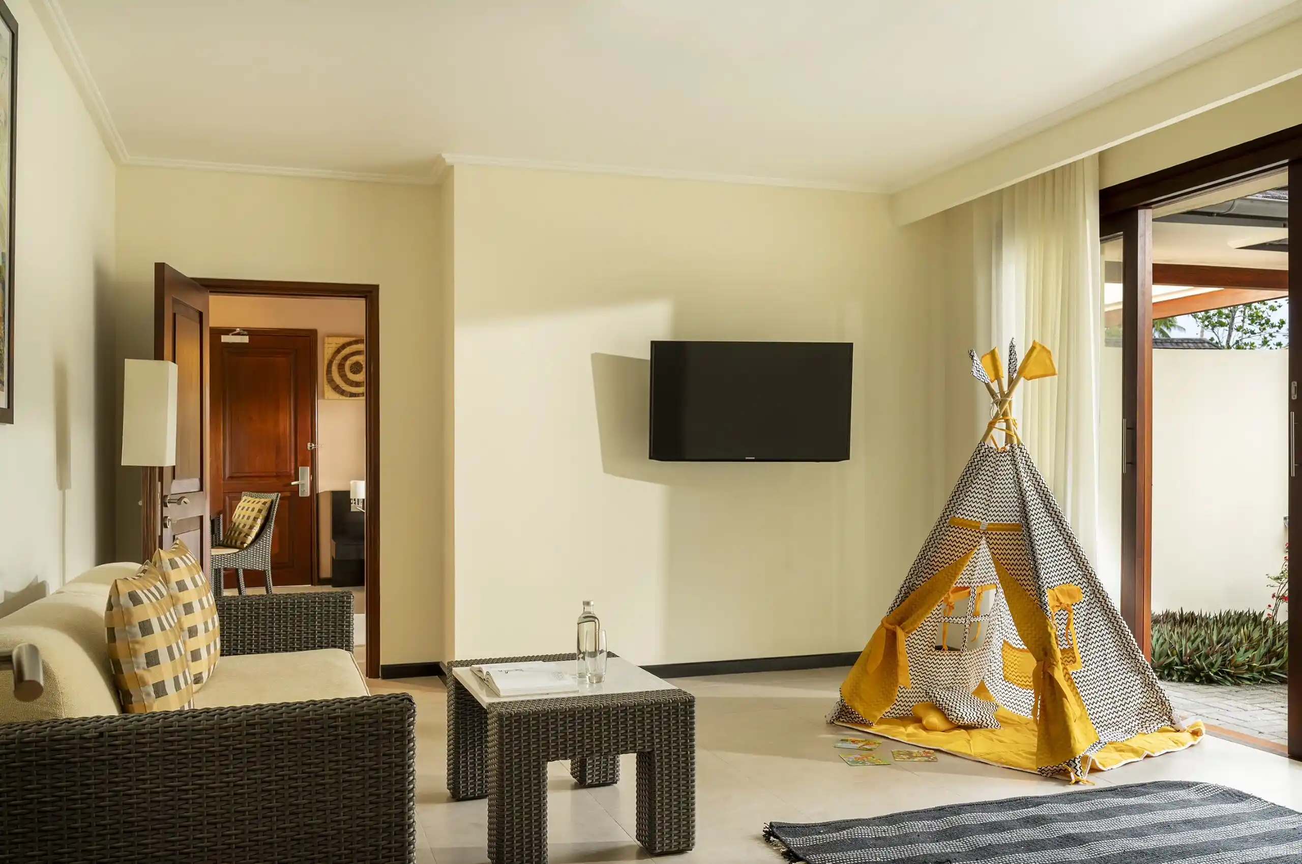 niva labriz seychelles two bedroom labriz retreat play area with children’s activities and tropical surroundings