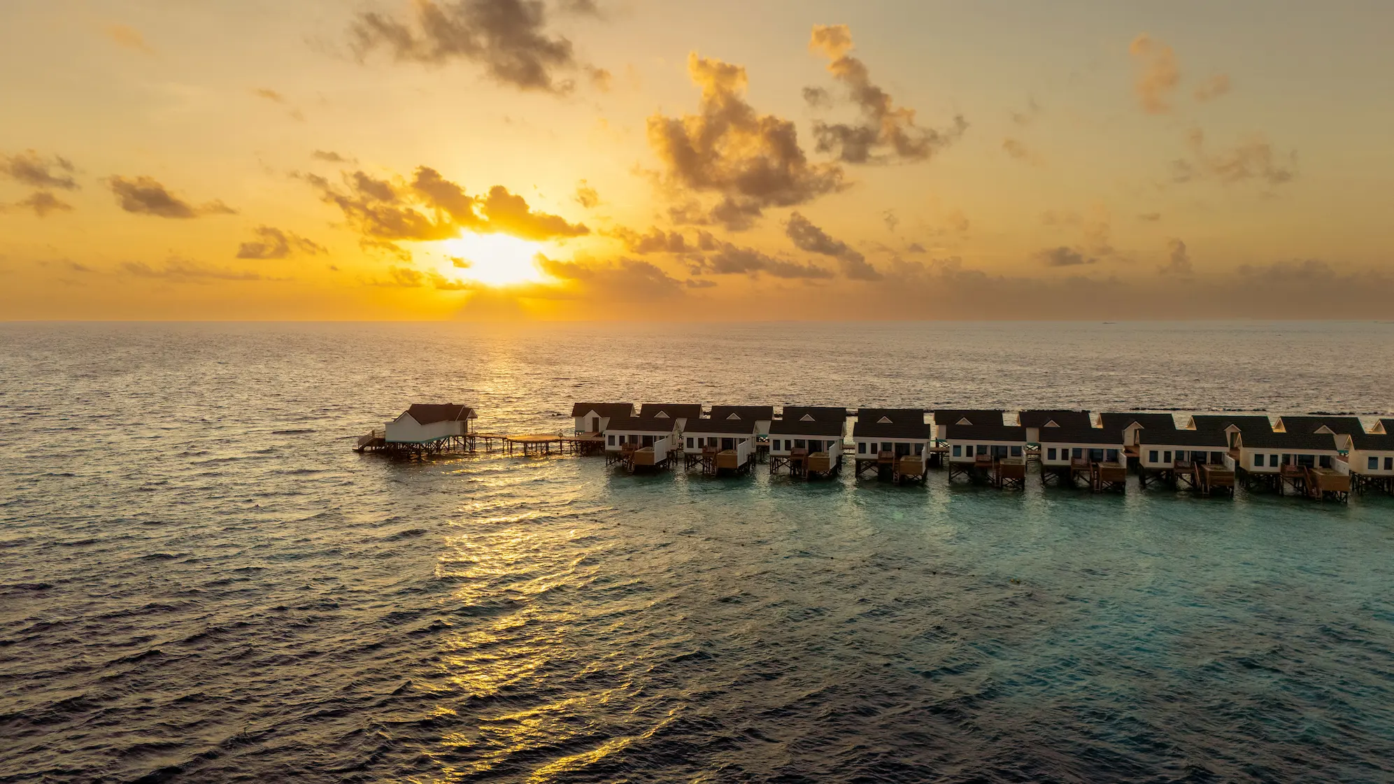 oblu nature helengeli aerial water villa with pool showcasing serene overwater villas turquoise lagoon views and a calm island atmosphere