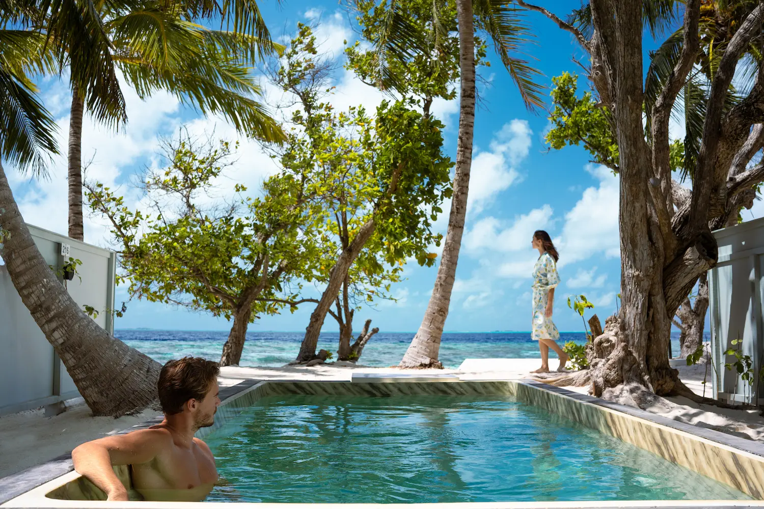 oblu nature helengeli lifestyle deluxe beach villa with pool featuring serene island design soft natural tones and a calm private beachfront atmosphere
