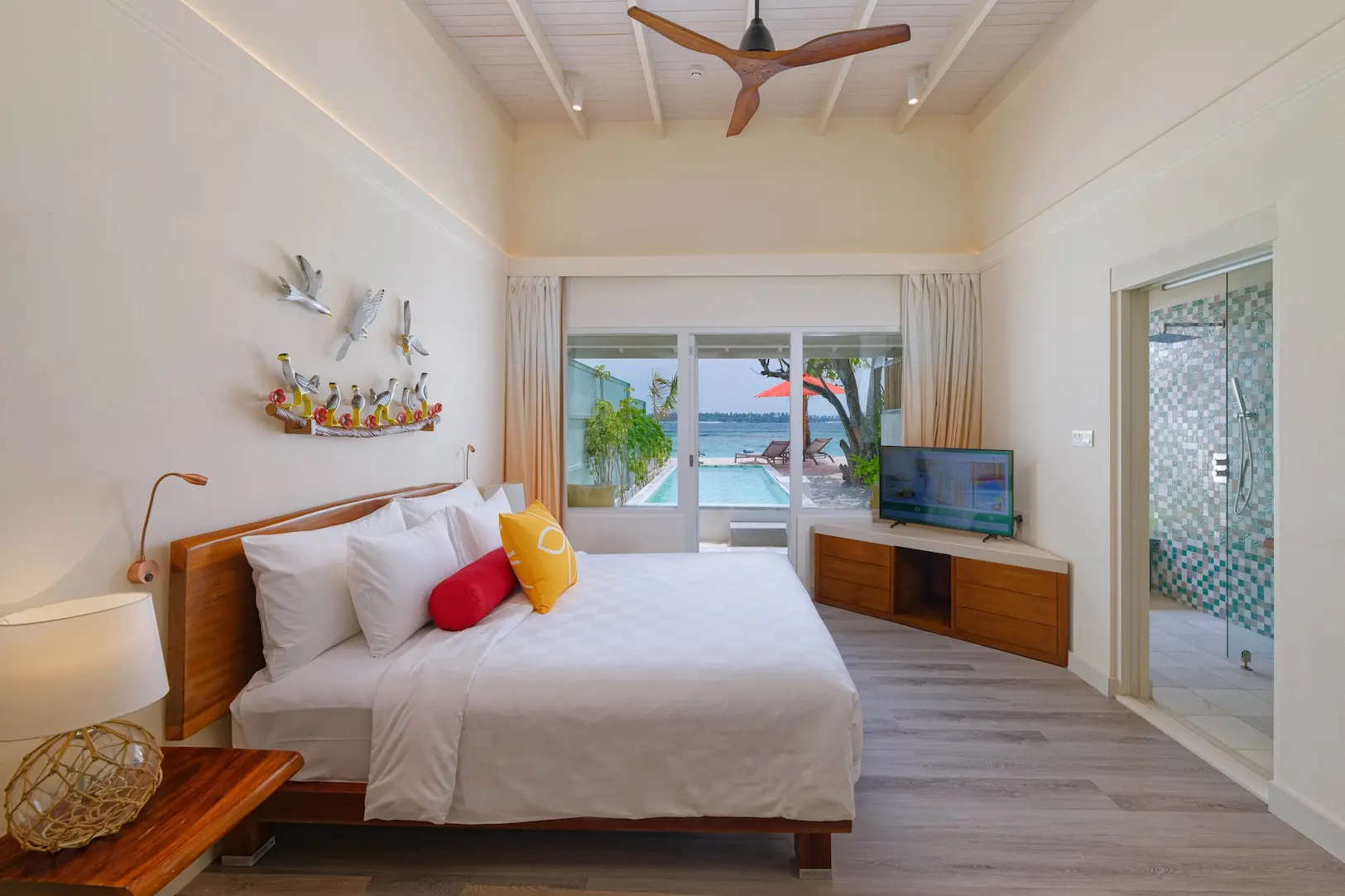 oblu nature helengeli two bedroom family villa with pool interior view featuring soft natural tones elegant island styling and a calm open outlook