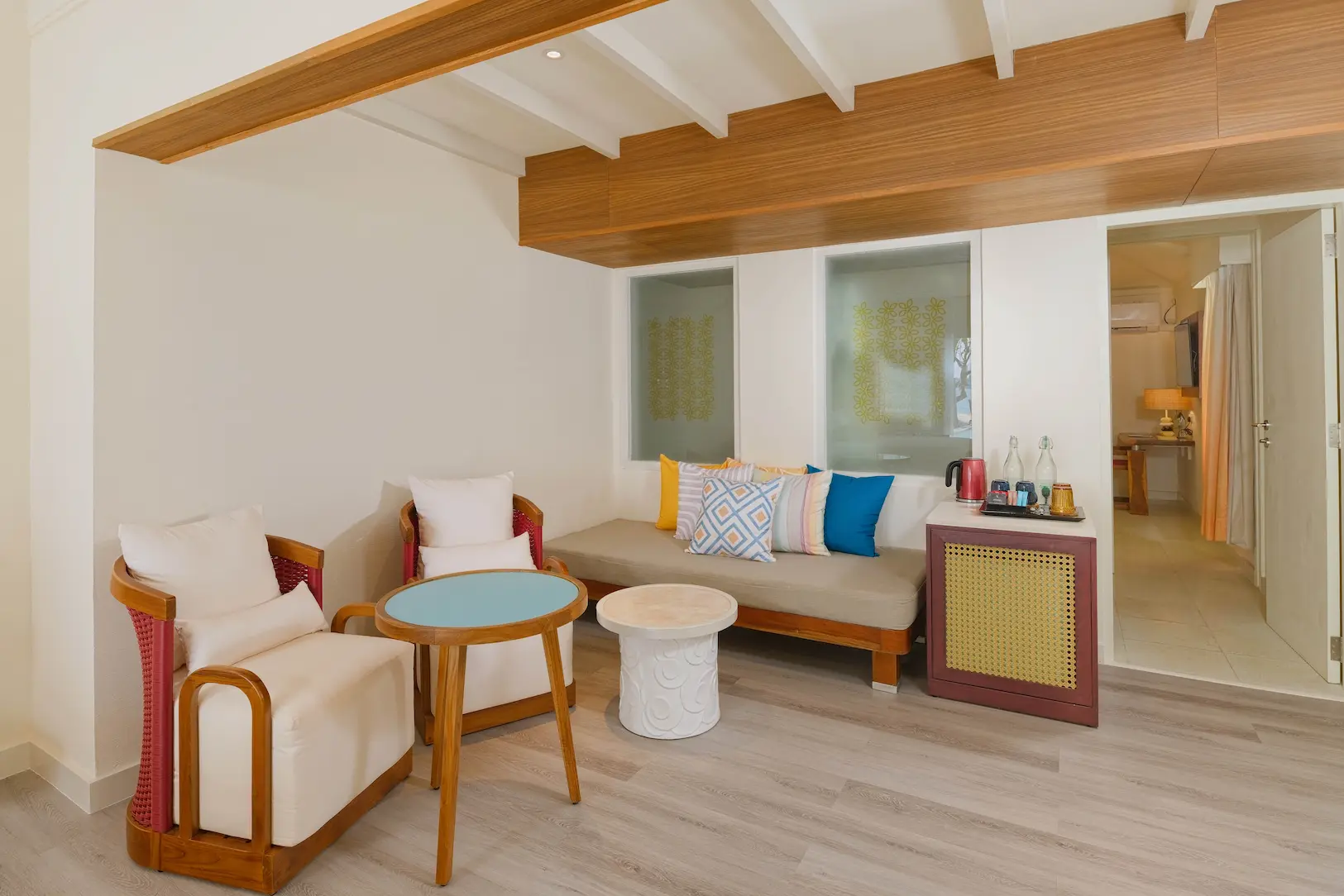 oblu nature helengeli two bedroom family villa with pool terrace featuring serene island ambience natural textures and a calm private outdoor setting