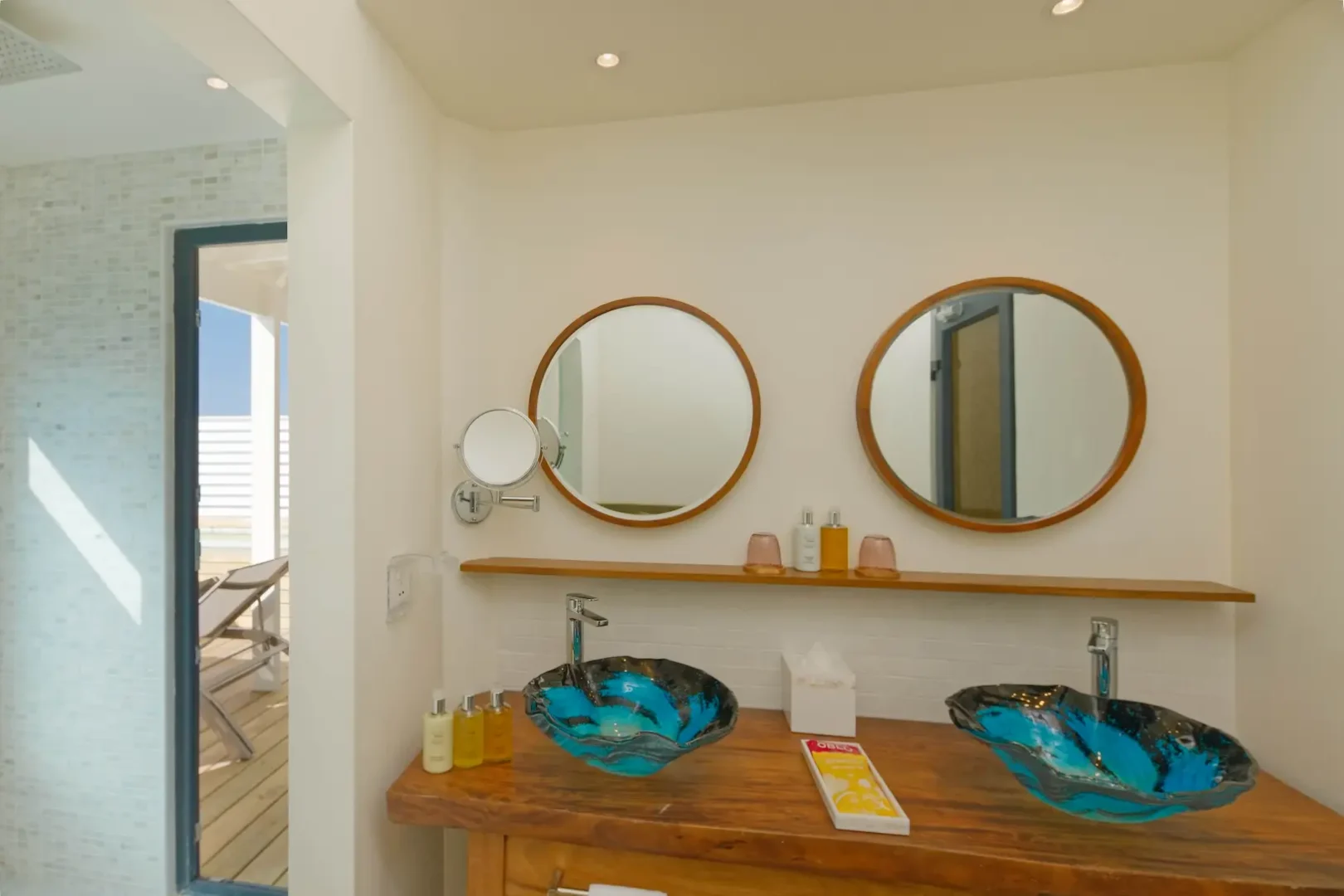 oblu nature helengeli water villa with pool bathroom featuring elegant overwater design natural textures and a calm spa like atmosphere
