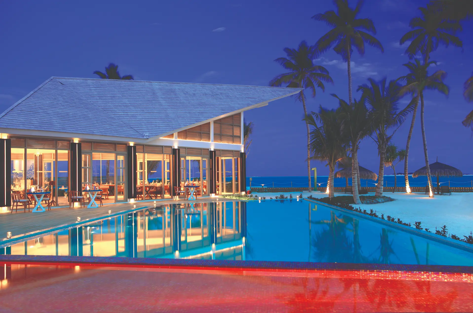 oblu select sangeli justwok evening exterior outlets and dining sangeli maldives