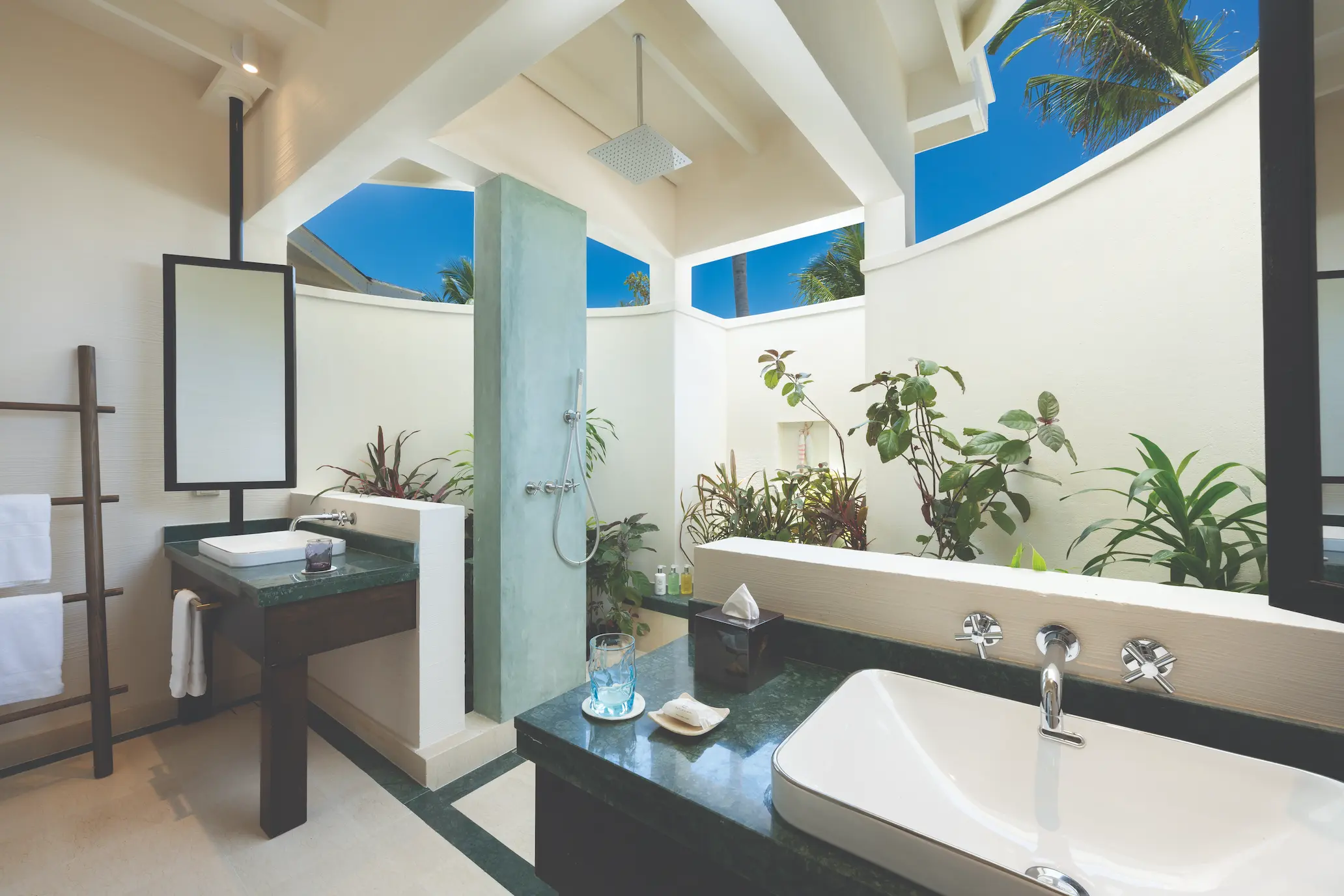 oblu xperience ailafushi beach villa bathroom ailafushi maldives