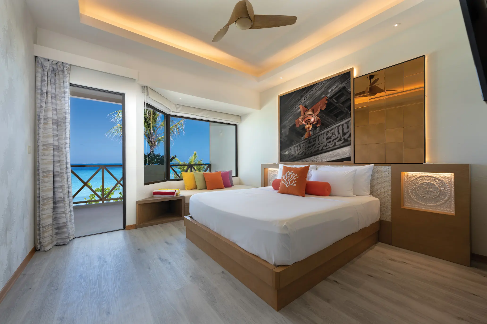 oblu xperience ailafushi ocean view family room bedroom with view ailafushi maldives