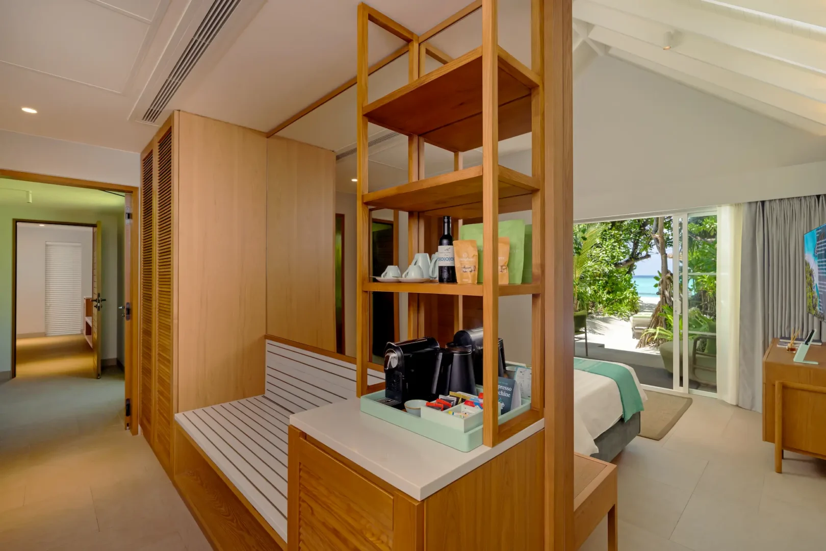 raaya by atmosphere raa atoll maldives family beach villa amenities with elegant coastal details