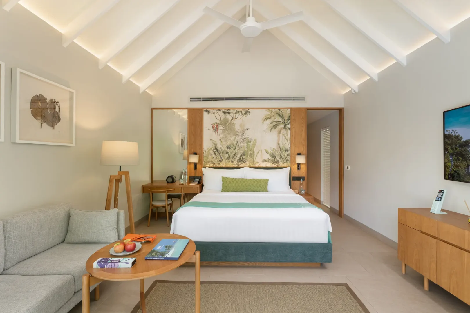 raaya by atmosphere raa atoll maldives family beach villa with pool master bedroom featuring a serene tropical ambiance