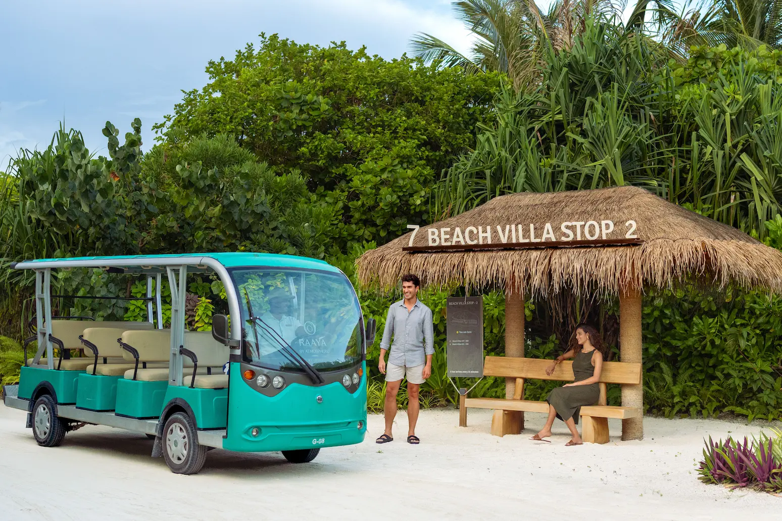 raaya by atmosphere raa atoll maldives lifestyle general bus stop in a calm tropical setting