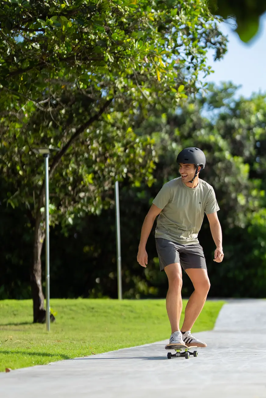 raaya by atmosphere raa atoll maldives lifestyle sports zone skateboarding in a vibrant tropical setting