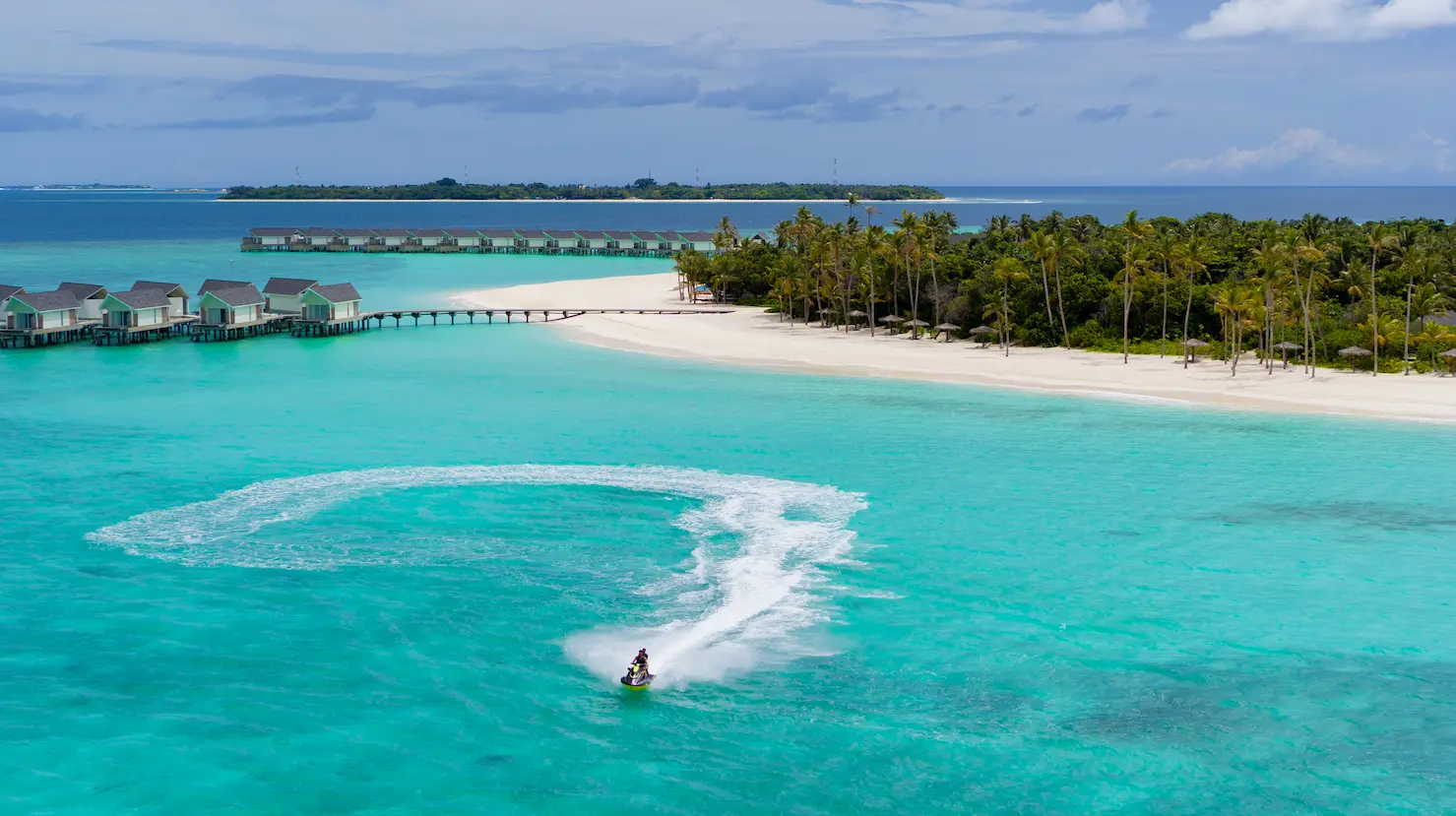 raaya by atmosphere raa atoll maldives lifestyle watersports aerial capturing a serene ocean panorama