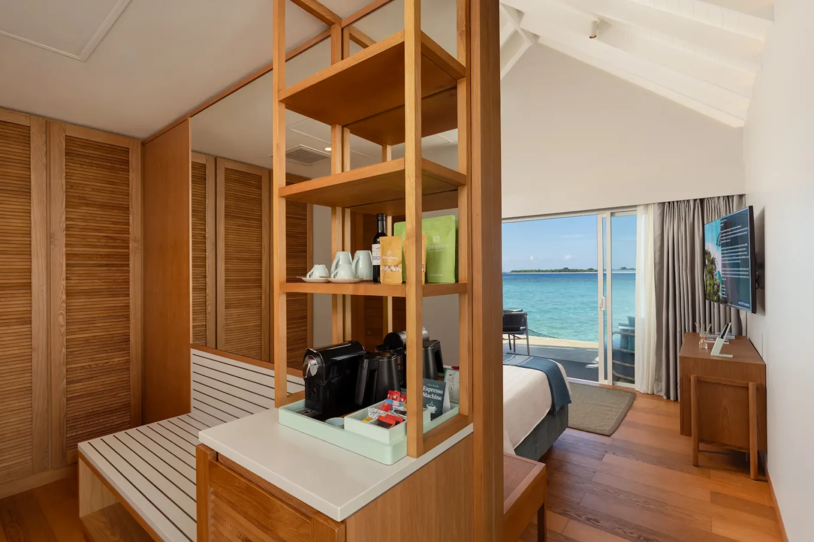 raaya by atmosphere raa atoll maldives water villa amenities with elegant contemporary details