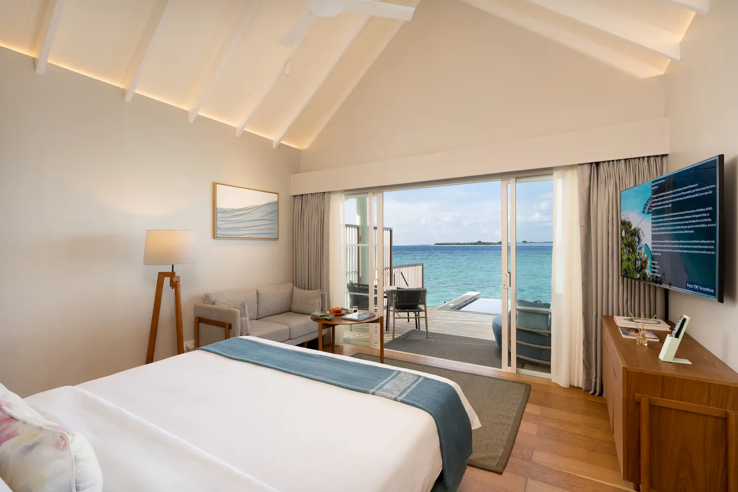 raaya by atmosphere raa atoll maldives water villa with pool bedroom view overlooking a tranquil ocean scene