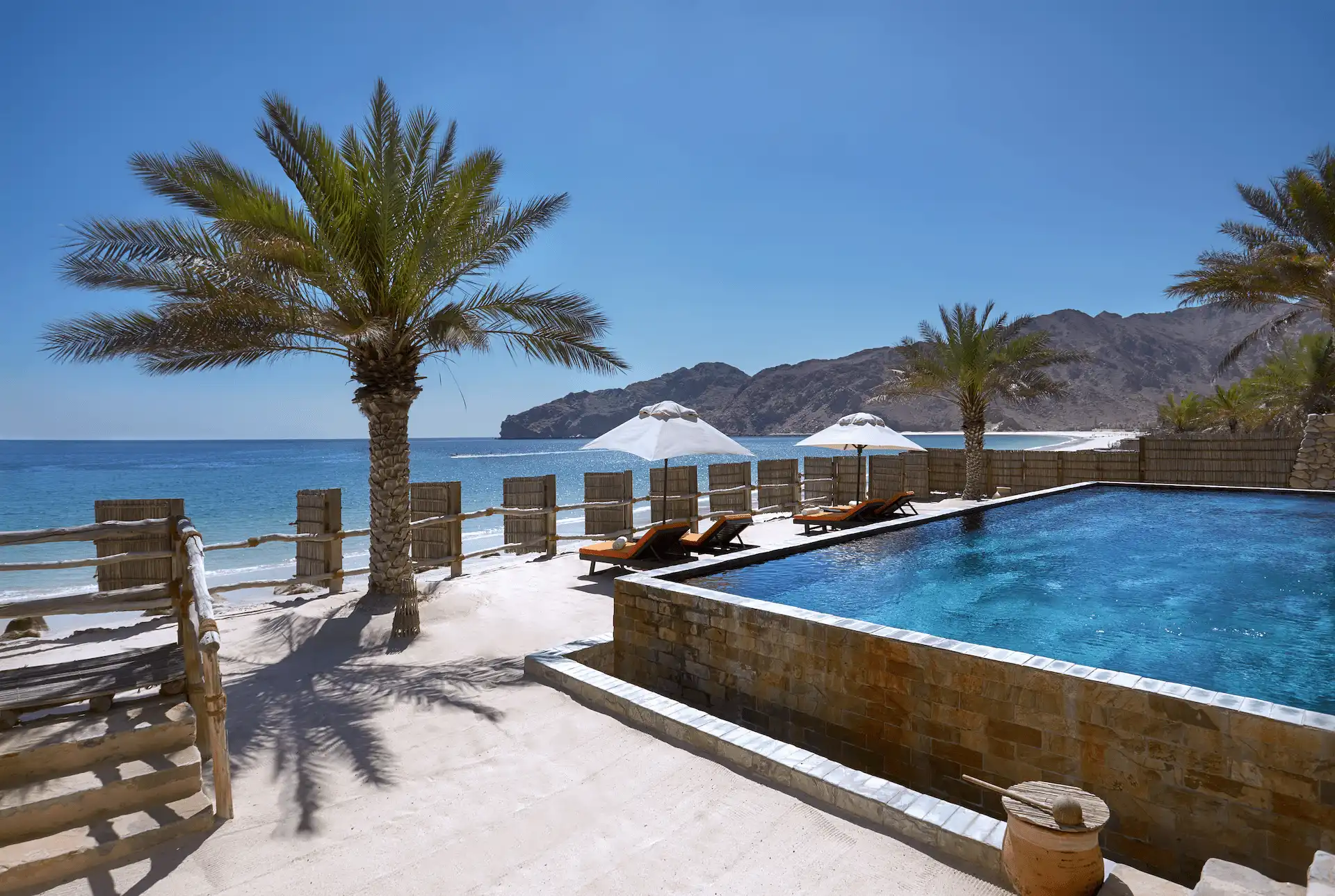 exterior view of six senses zighy bay oman resort