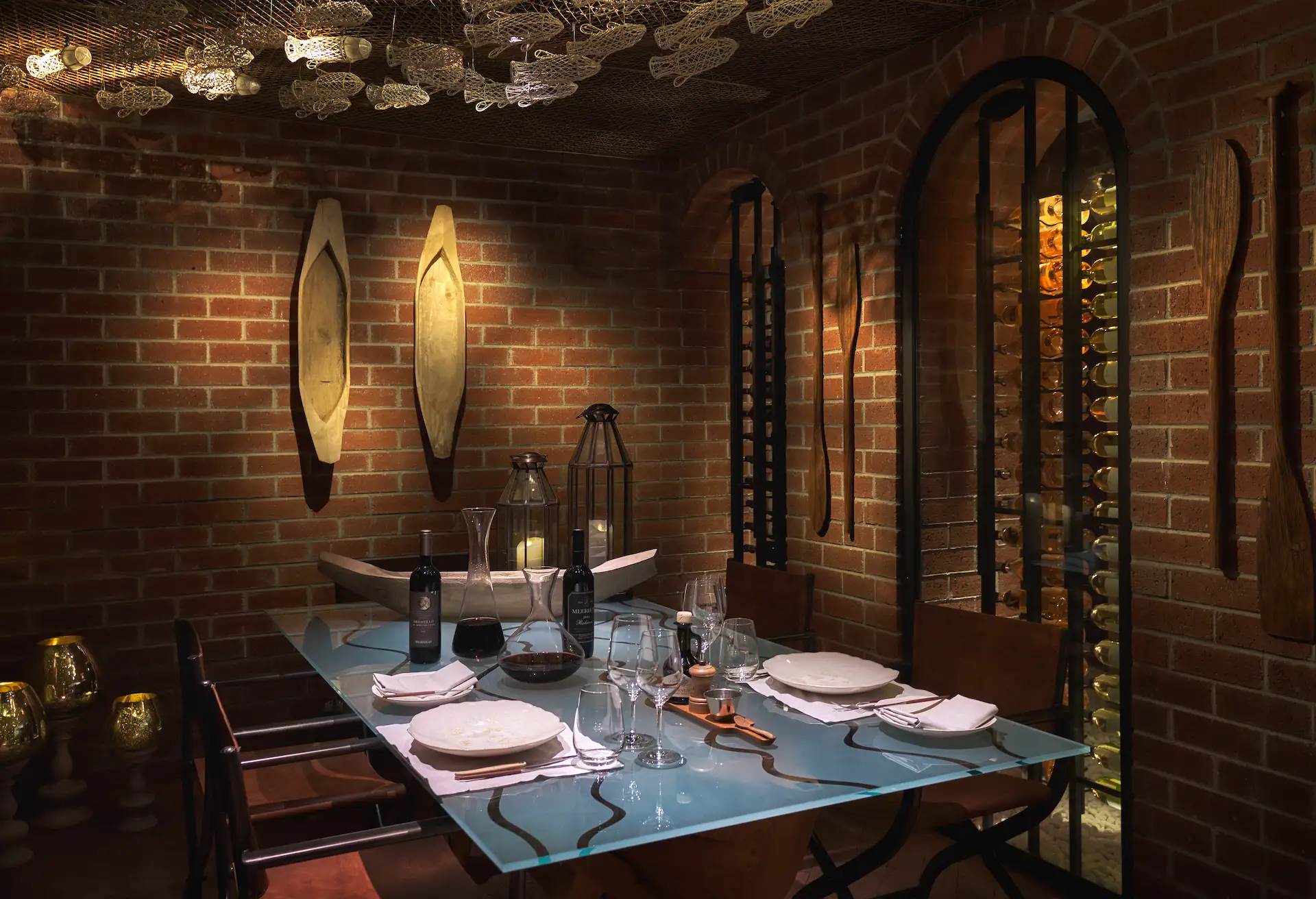 six senses wine vault interior tasting room