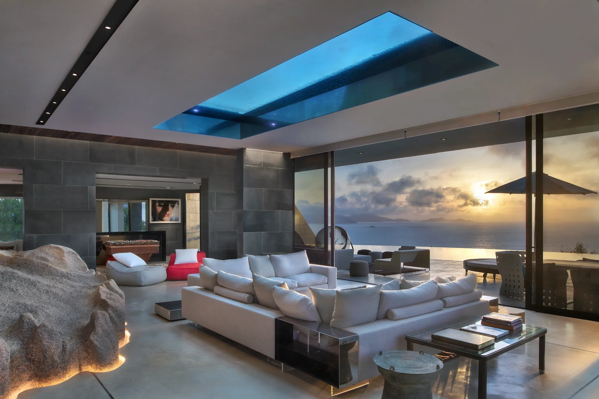 six senses seychelles ocean sounds four bedroom residence living room interior