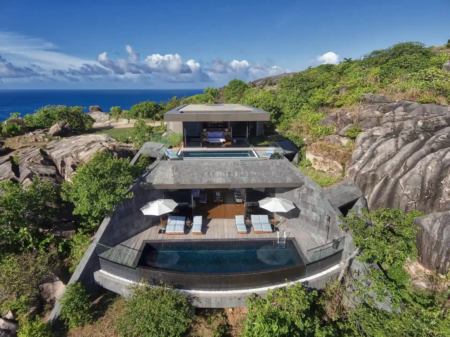 six senses seychelles seascape three bedroom residence aerial view
