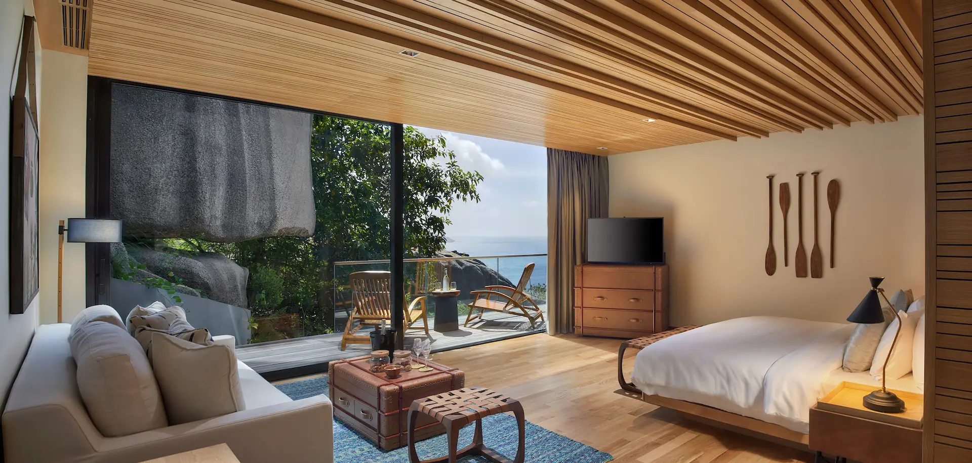 six senses seychelles the sanctuary four bedroom residence bedroom interior