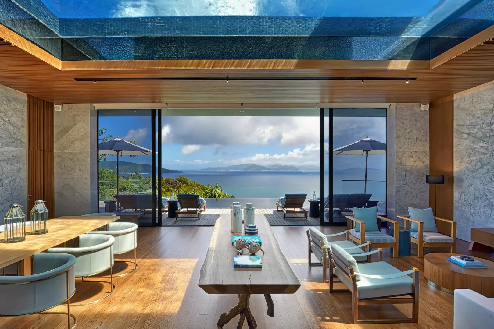 six senses seychelles the sanctuary four bedroom residence dining room interior