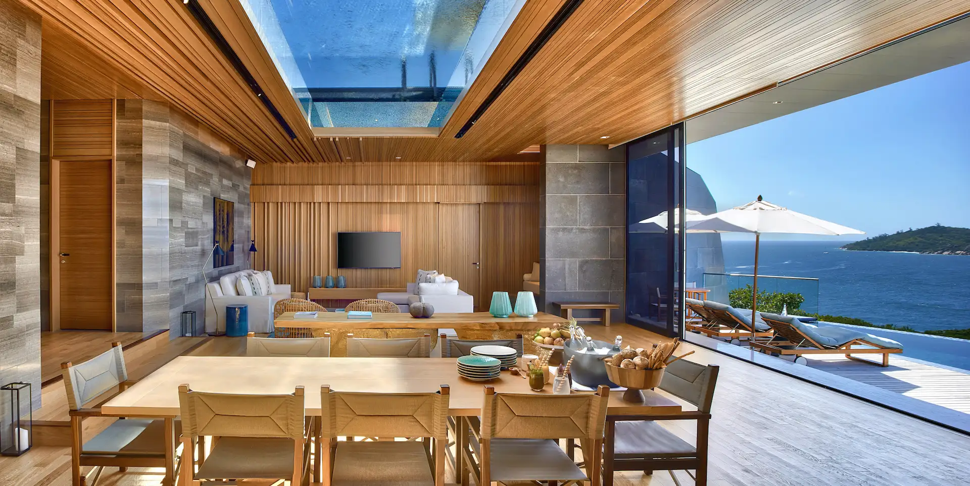 six senses seychelles the sanctuary four bedroom residence living room interior
