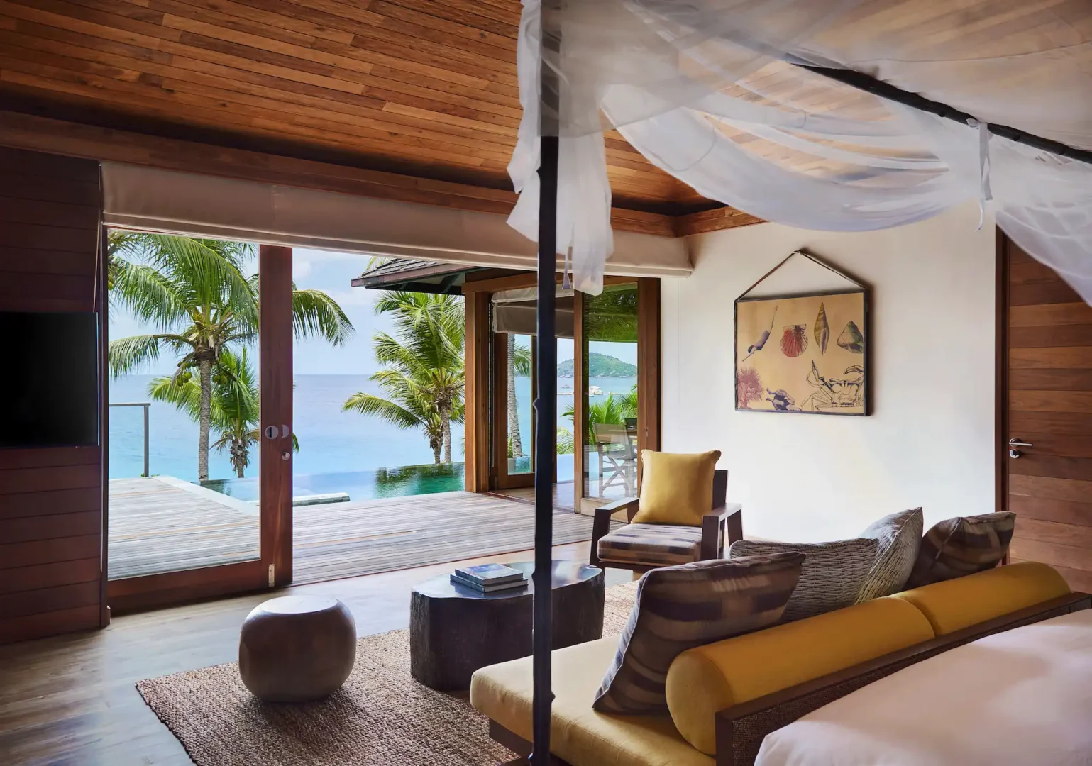 six senses seychelles two bedroom pool villa bedroom interior