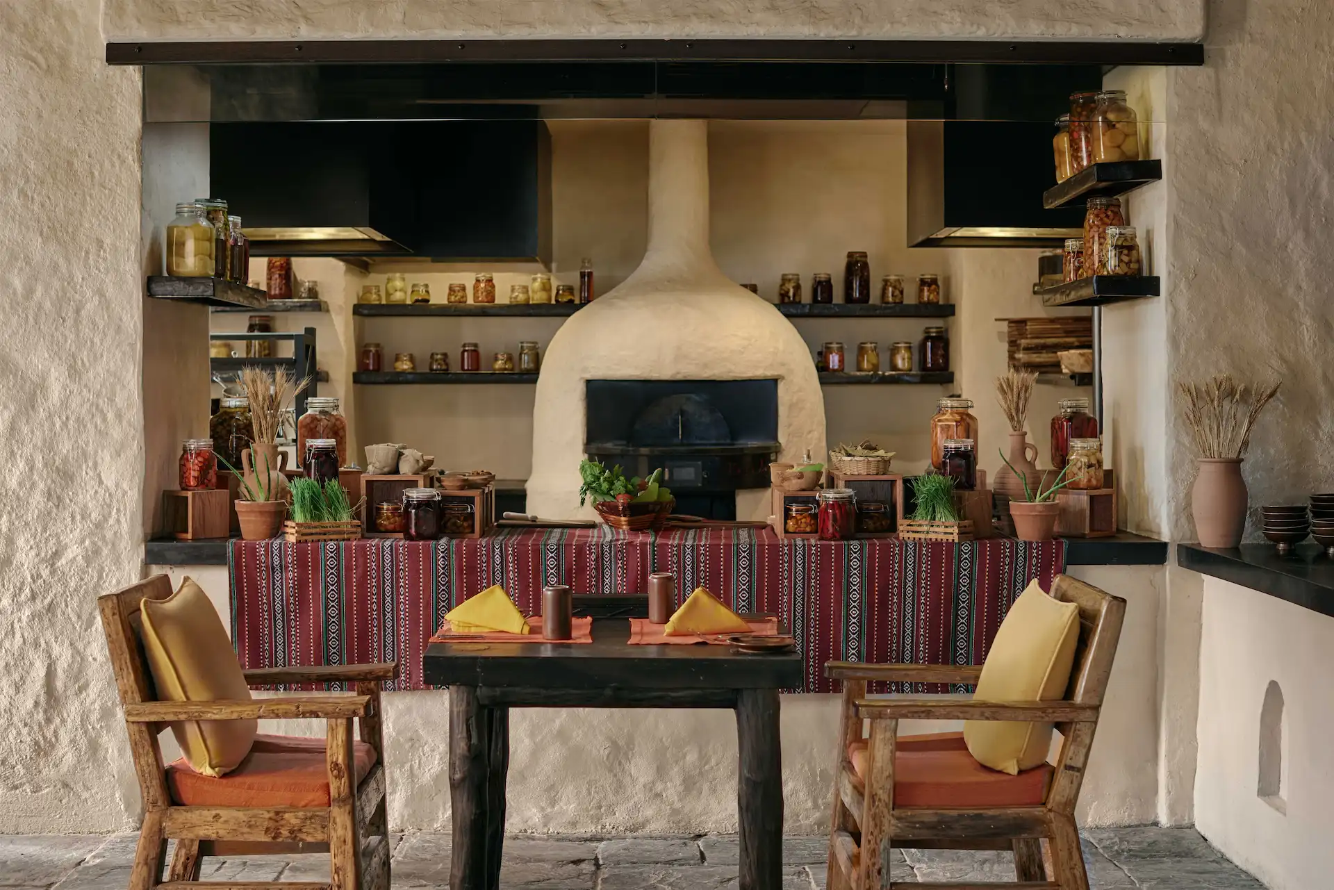 view of spice market at six senses zighy bay oman resort