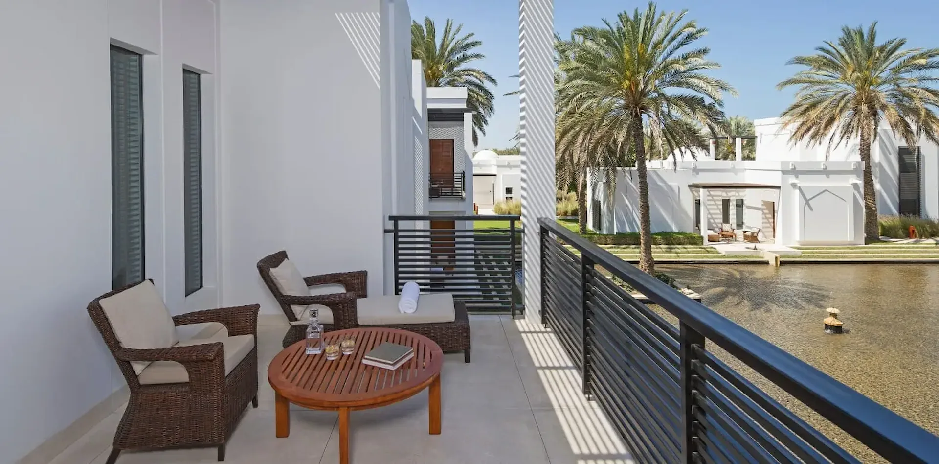 the chedi club suite balcony at the chedi muscat oman