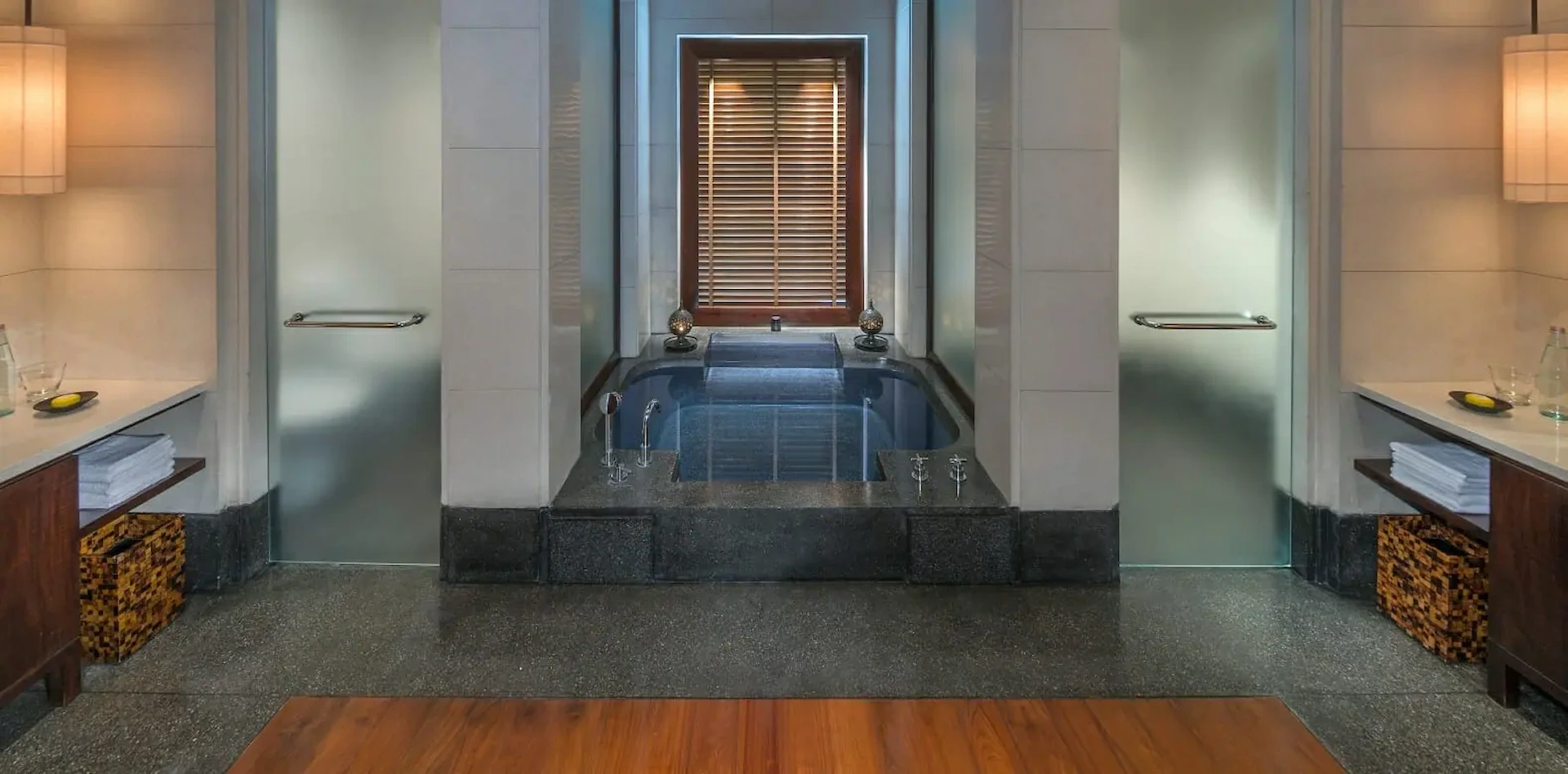 the chedi club suite sunken bath at the chedi muscat oman
