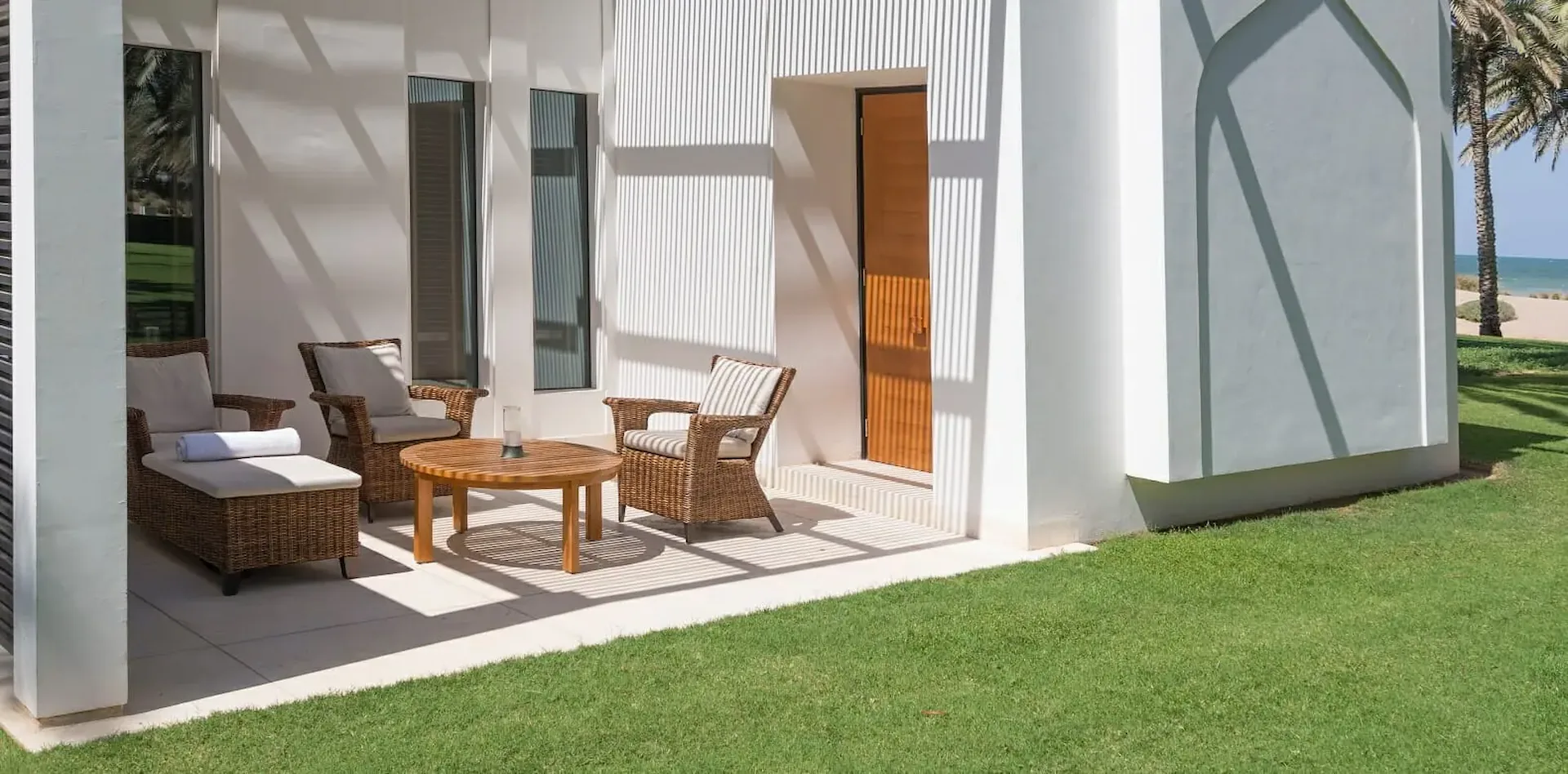 the chedi club suite terrace at the chedi muscat oman
