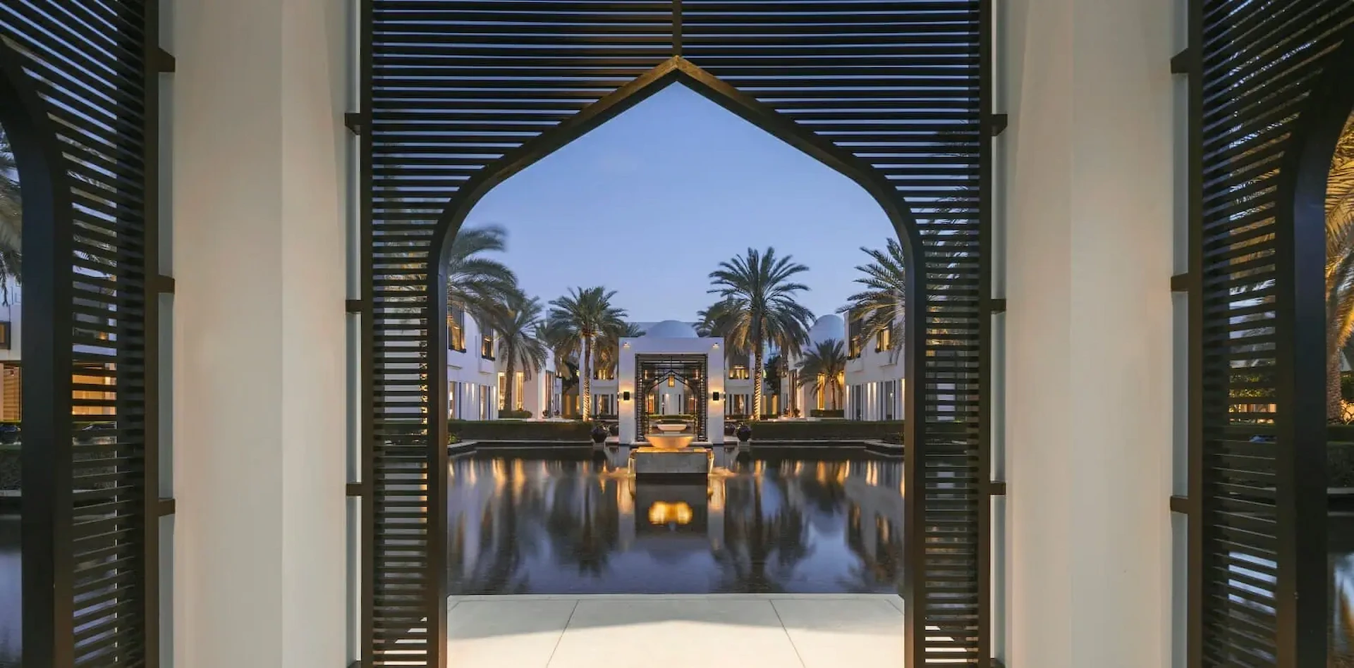the water gardens at the chedi muscat oman
