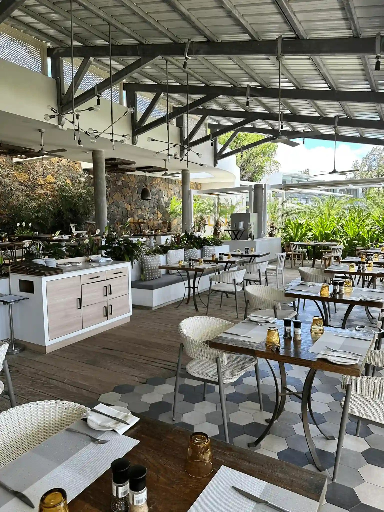 victoria mauritius adults only morris beef restaurant with outdoor seating and tropical surroundings