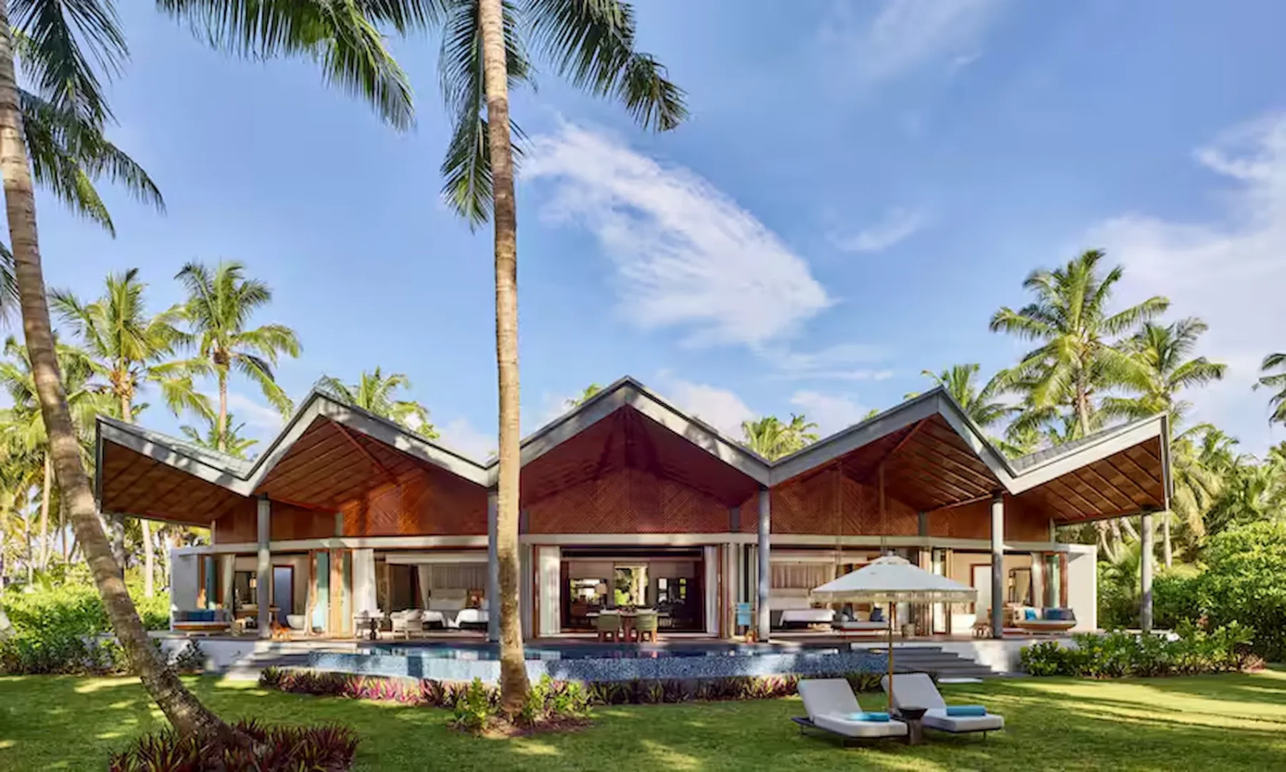 waldorf astoria seychelles two bedroom blacktip pool villa with garden and private pool view
