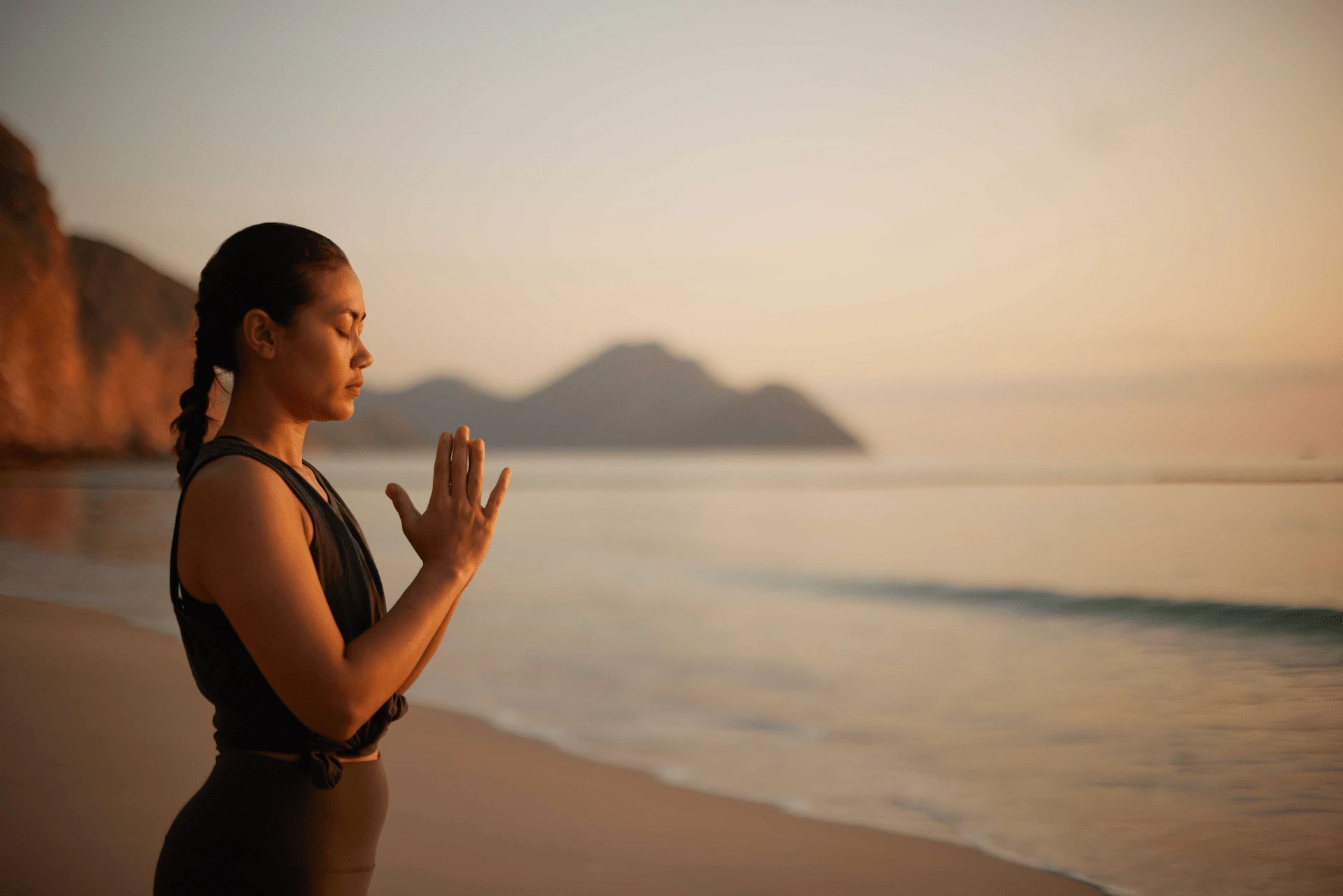 utdoor yoga session at six senses zighy bay oman