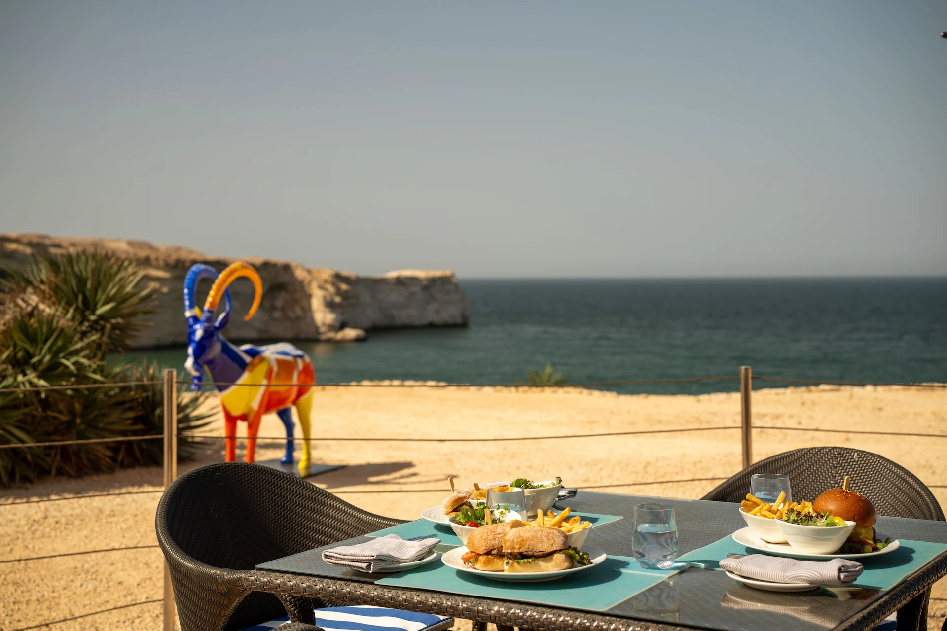 al muheet restaurant interior at al husn hotel muscat oman