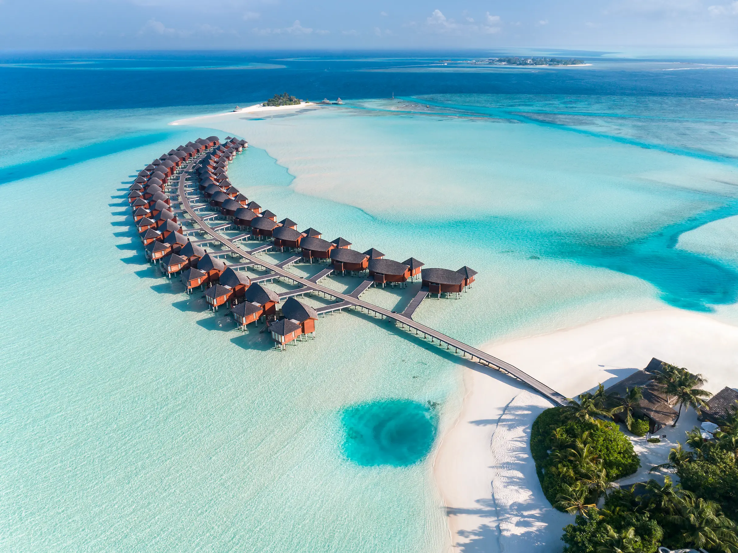anantara dhigu maldives guest room over water villas aerial experience