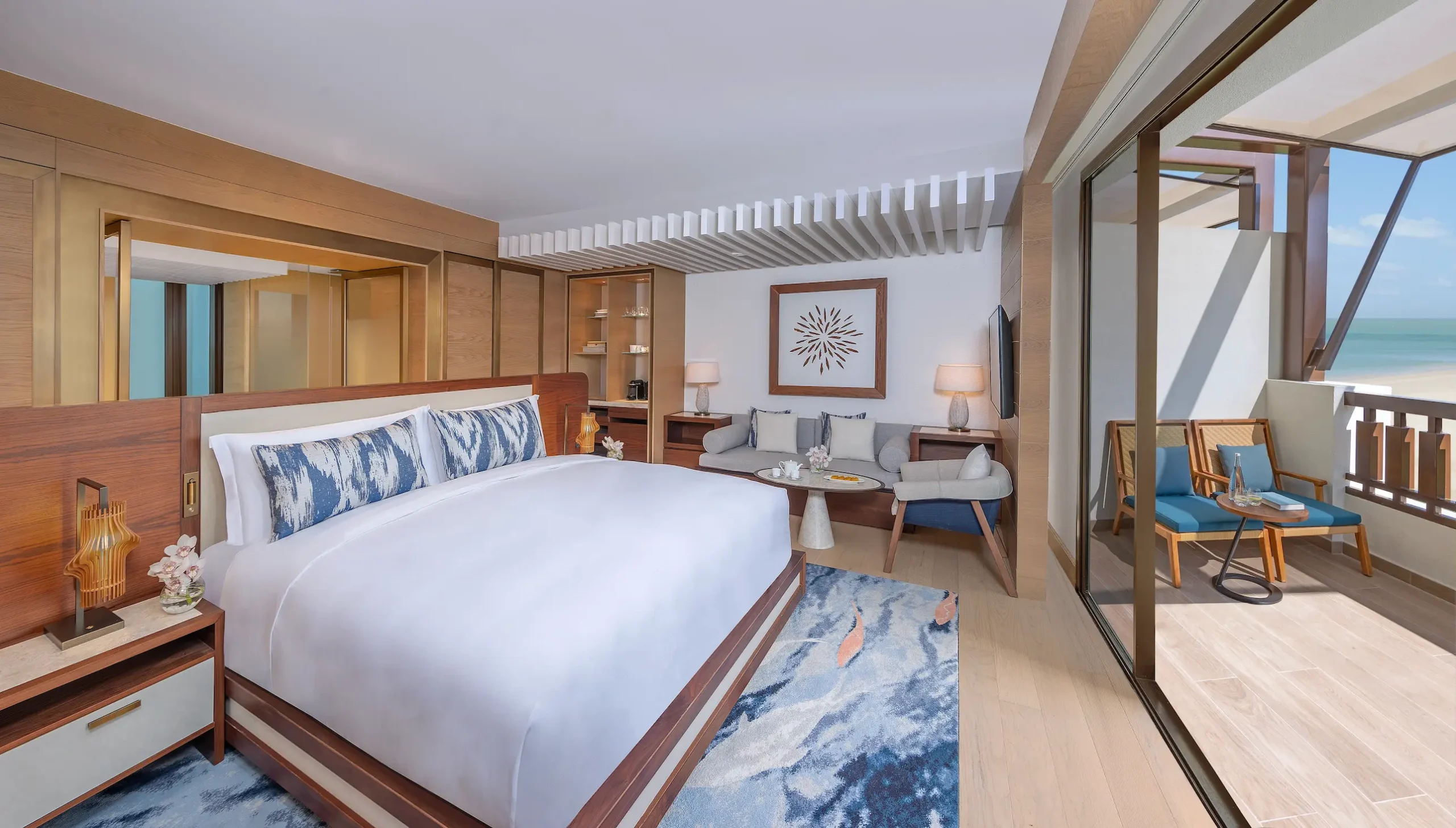 anantara mina ras al khaimah deluxe room beach view showcasing uninterrupted shoreline views enjoyed from the elegant guest room