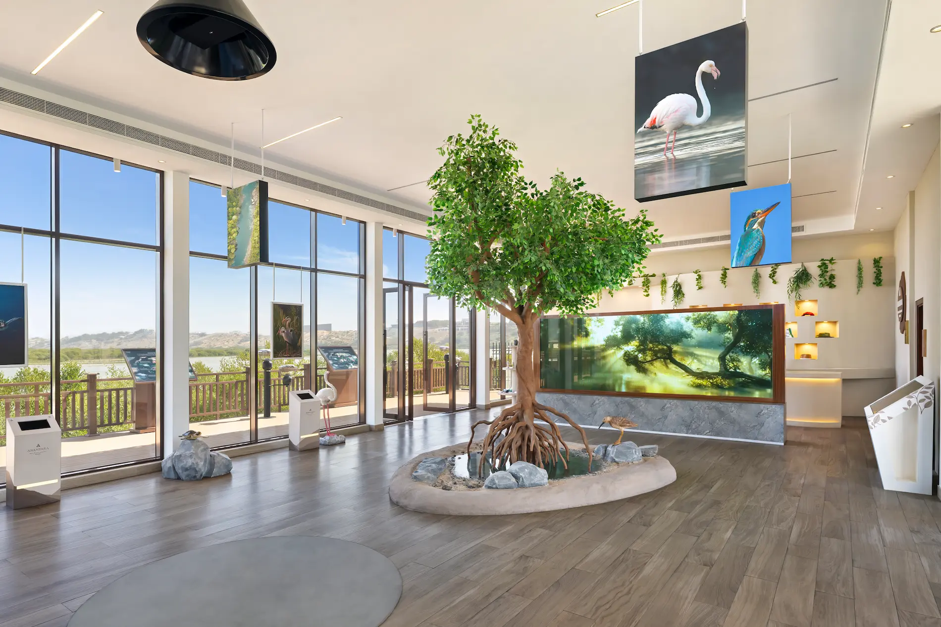 anantara mina ras al khaimah discovery centre interior showcasing an informative and interactive space introducing the resort natural surroundings and experiences