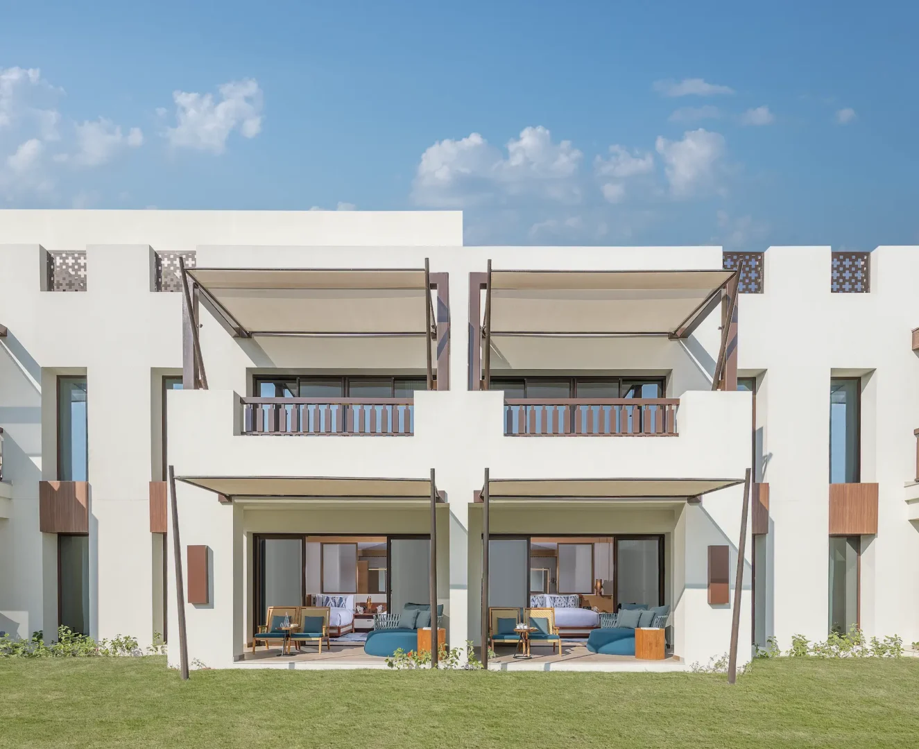 anantara mina ras al khaimah premier garden terrace room balcony featuring a private outdoor balcony overlooking the landscaped garden surroundings