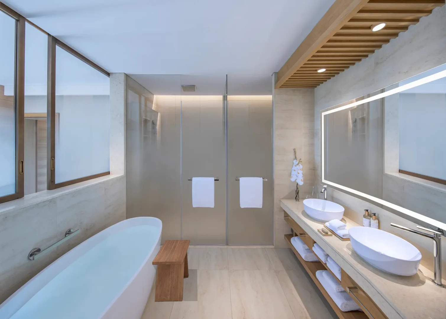 anantara mina ras al khaimah premier garden terrace room bathroom featuring a refined bathroom space connected to a private garden terrace