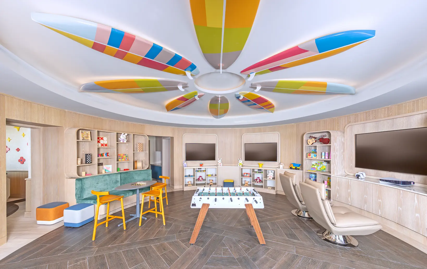 anantara mina ras al khaimah teens club showcasing a modern social space designed for teenagers to relax, play and connect