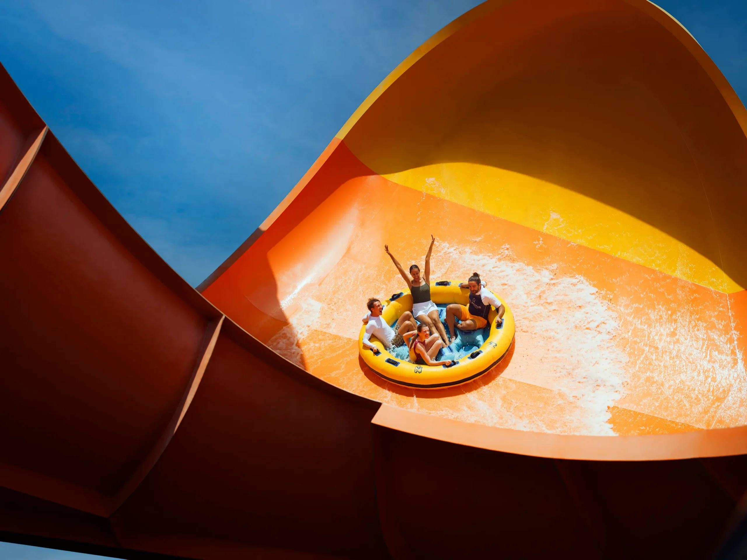 aquaventure world odyssey of terror waterslide at atlantis the palm dubai