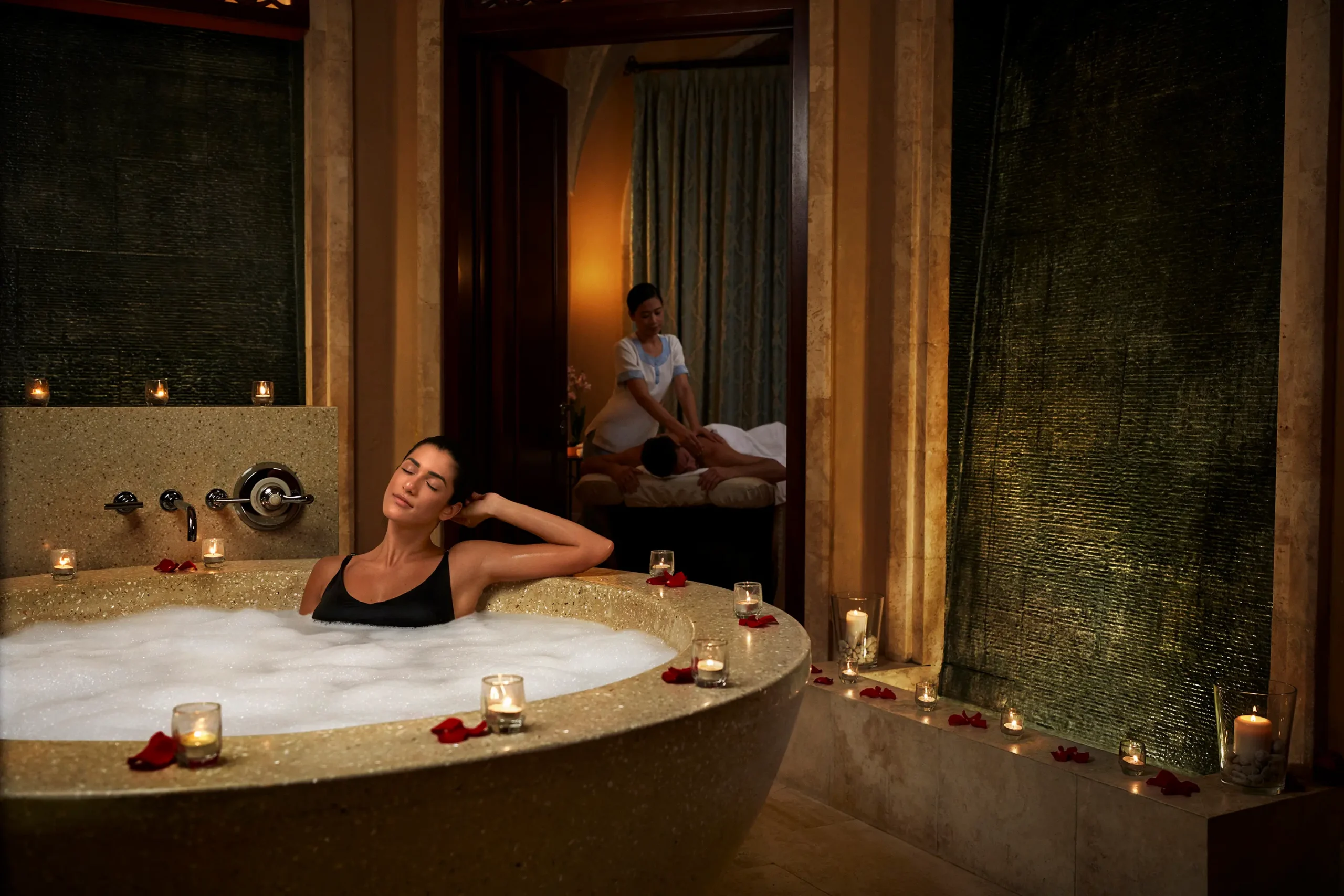 awaken spa bubble bath experience at atlantis the palm dubai