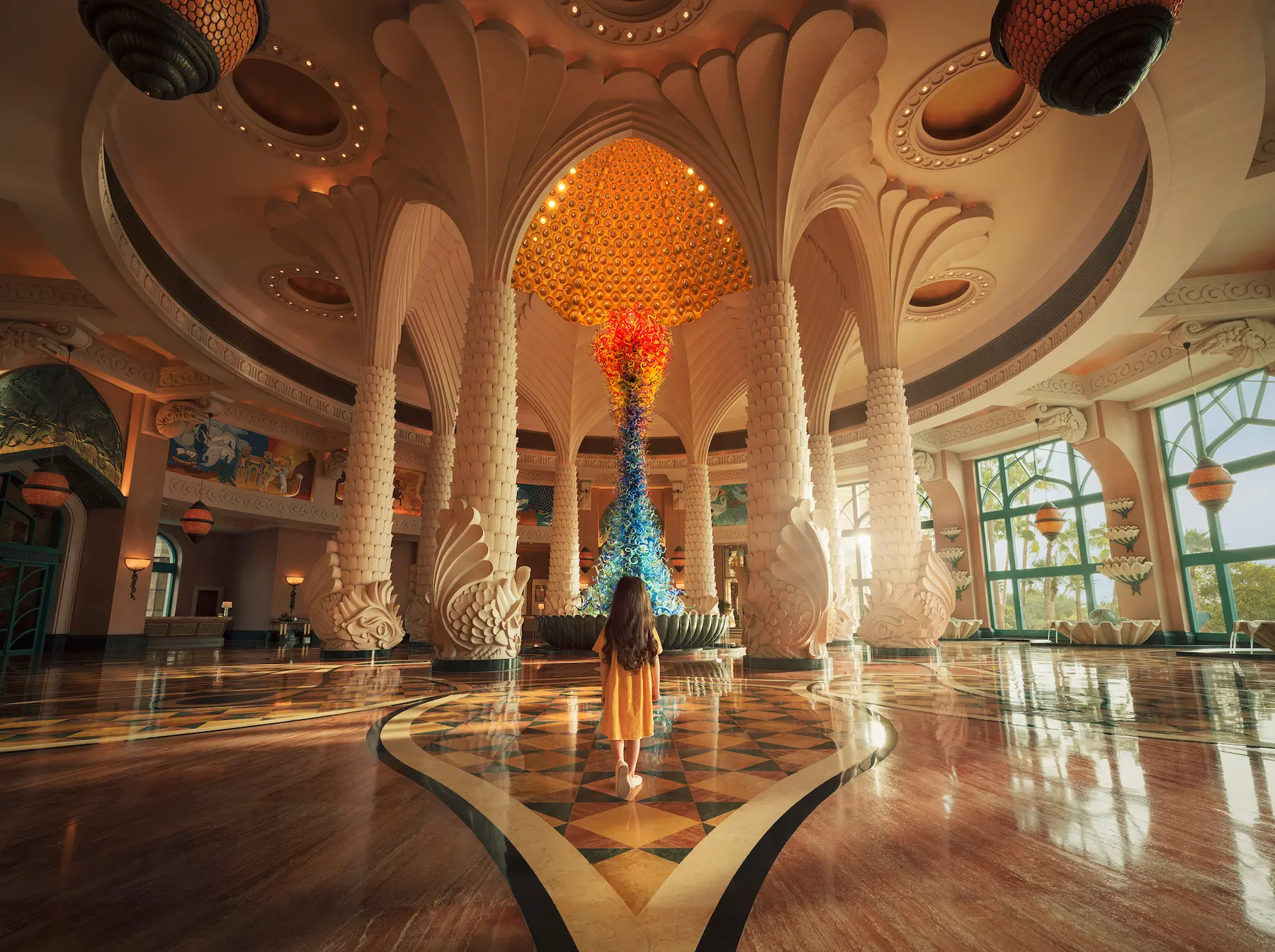 main lobby at atlantis the palm dubai