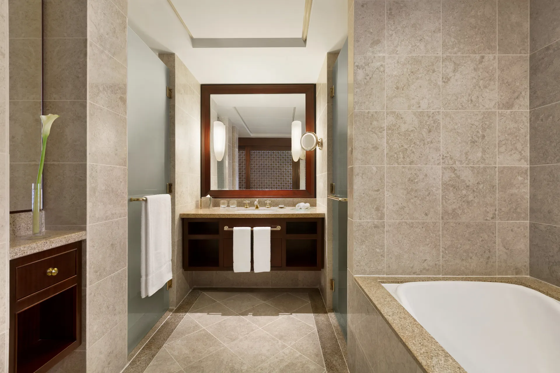 bathroom deluxe room al husn hotel muscat oman