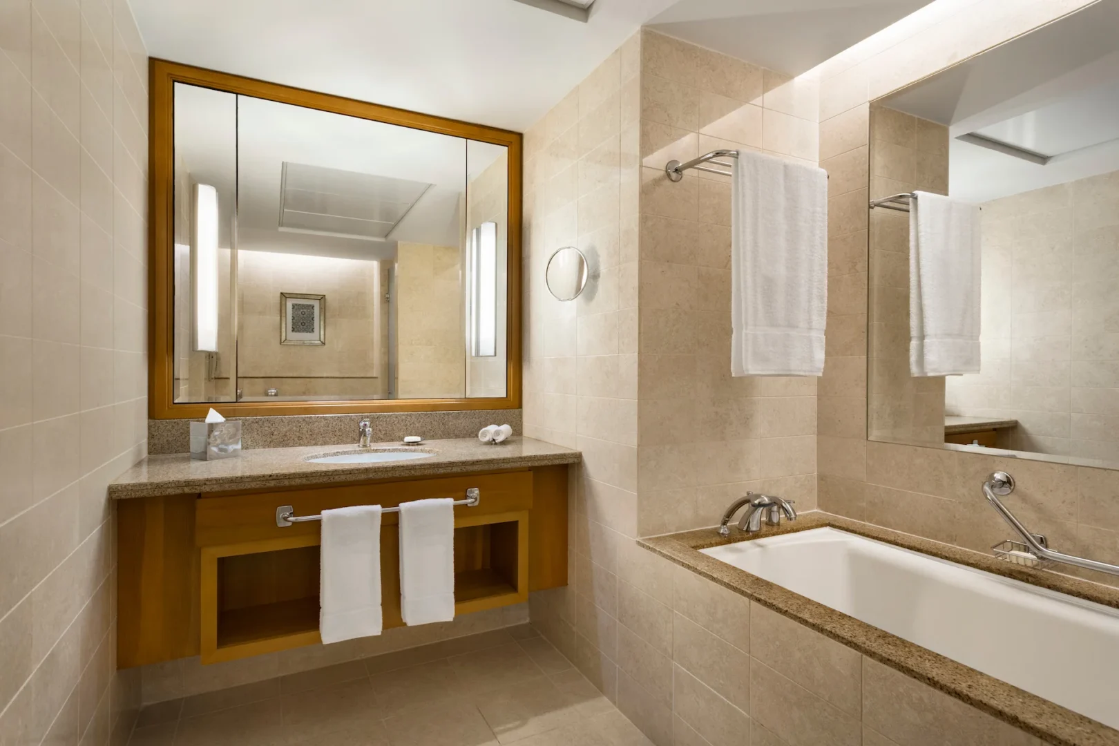 bathroom in guest room sea view hilton muscat al wana oman